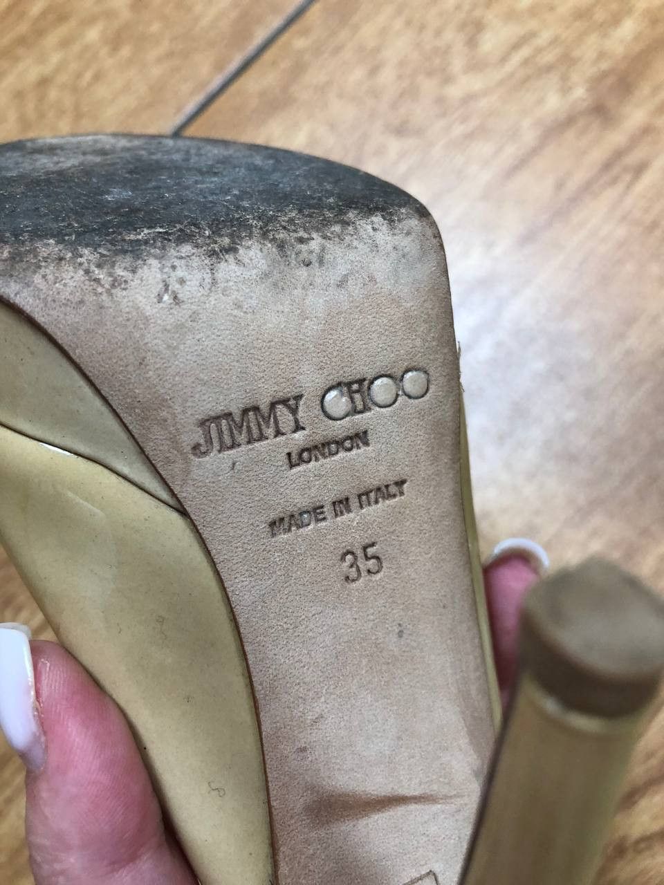 Jimmy Choo × Vintage Jimmy Choo High Heels Sneak Skin Luxury Size US 5 / IT 35 - 4 Thumbnail
