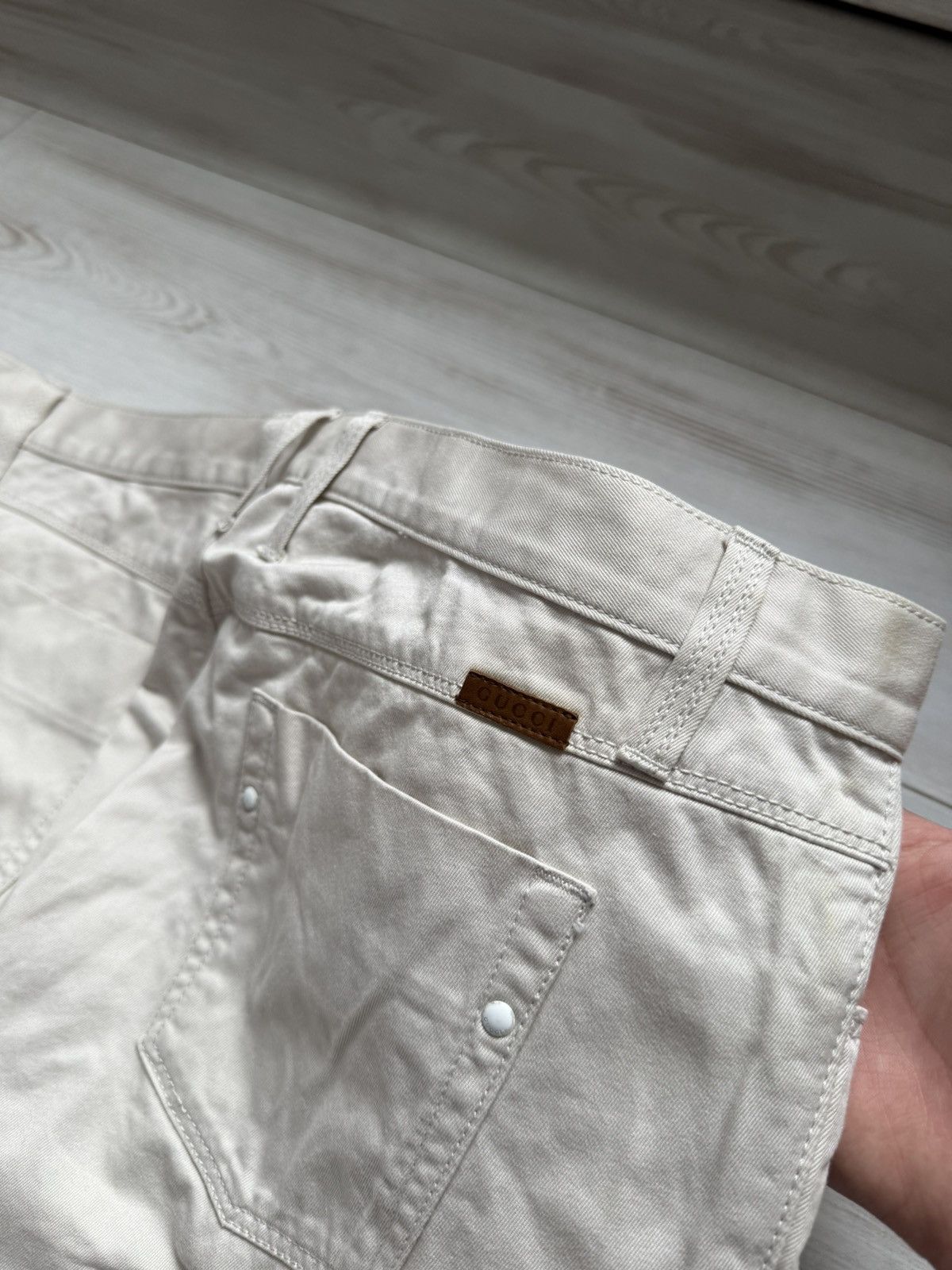 Gucci AW09 cream pants luxury designer Made in Italy
