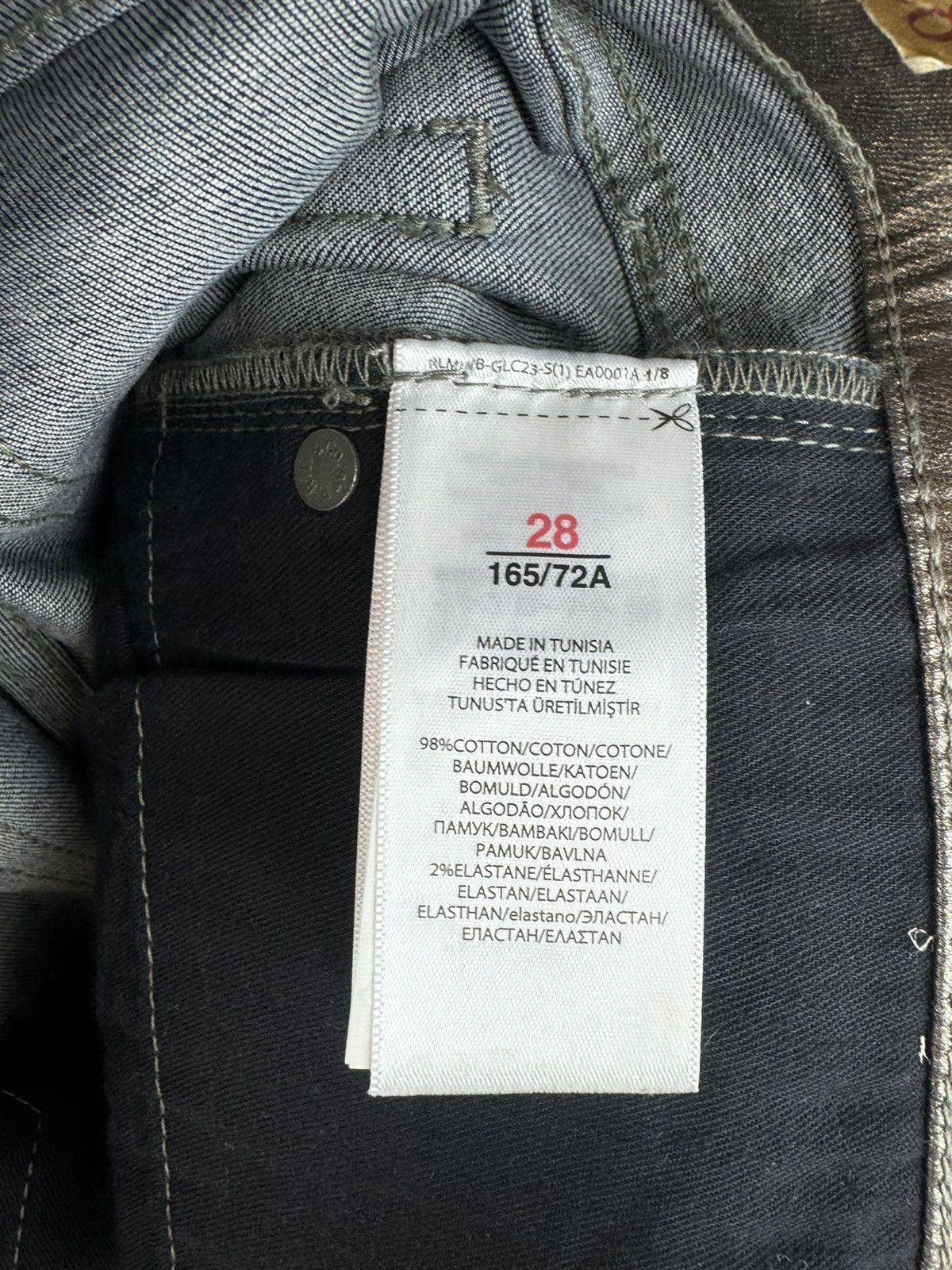 Ralph Lauren Ralph Lauren tompkins skinny metalized rubberized jeans 28 Size 28" / US 6 / IT 42 - 14 Thumbnail