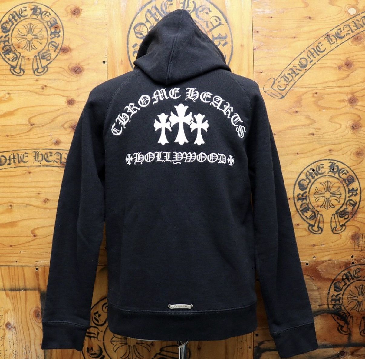 Chrome Hearts Chrome Hearts GRP Y NOT Leather Patchwork Zip-Up