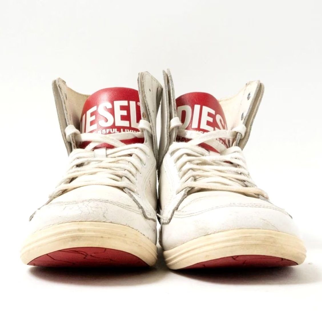 Diesel VINTAGE Diesel Men 10.5US GulliverⅠ White High Cut Luxury Casual City 90s 00s Sneaker Size US 11 / EU 44 - 4 Thumbnail