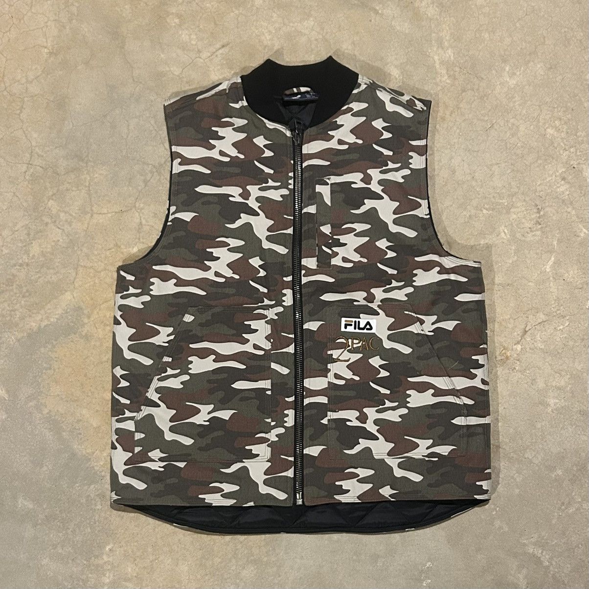 Carhartt Brand New 2Pac x Fila Camo Canvas Quilted Work Vest