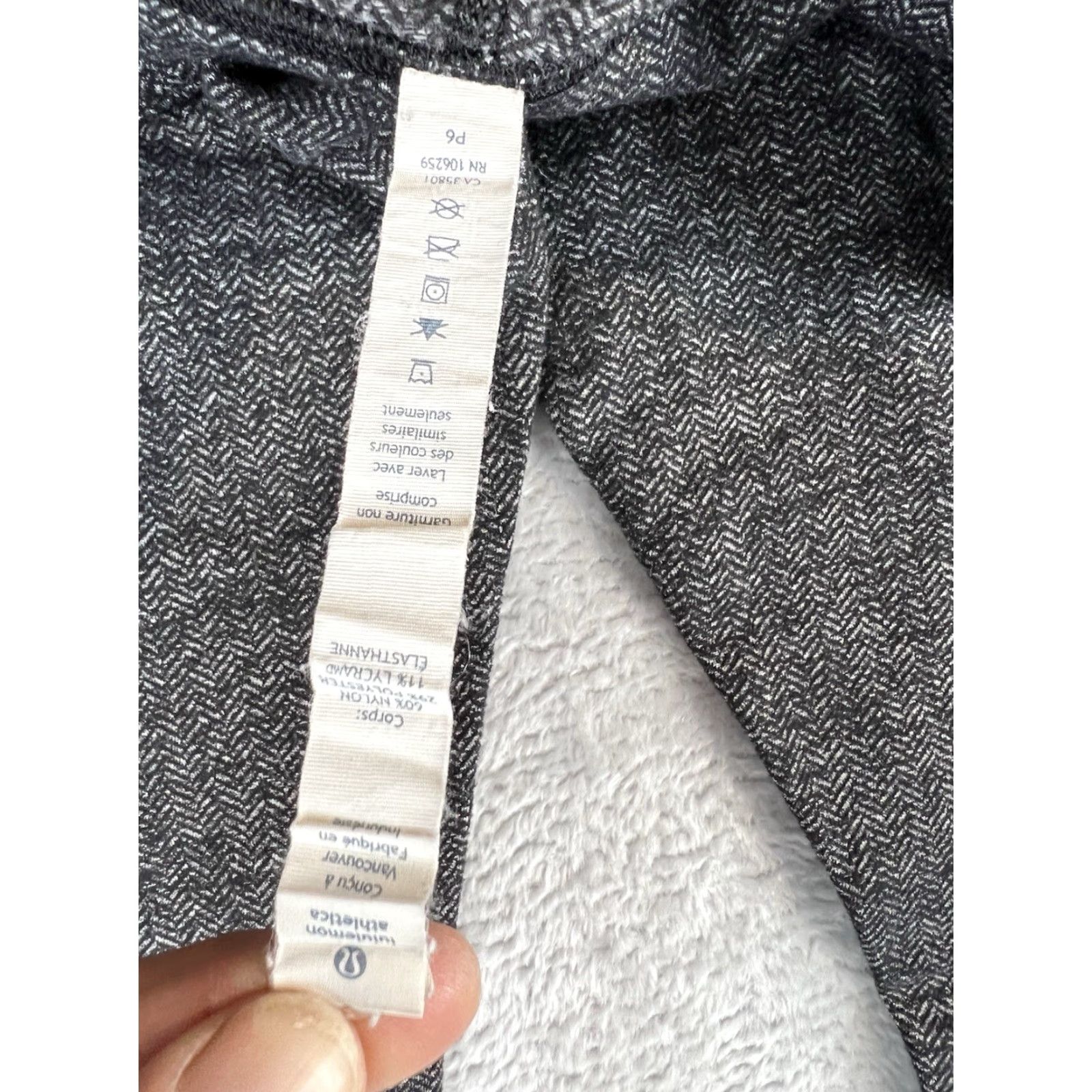 Lululemon Lululemon Leggings Womens Size 8 Charcoal Gray Herringbone Fitness Yoga Align II 25 Size 30" / US 8 / IT 44 - 4 Thumbnail