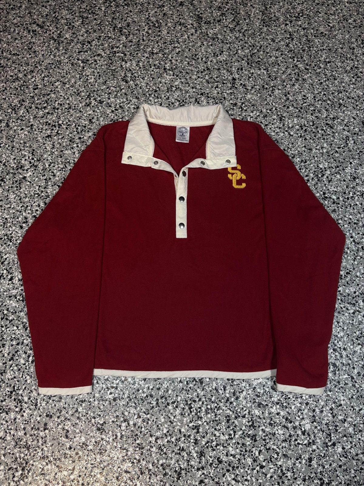 NCAA 2000s Rivalry Threads USC Trojans College Polo L/S Sz L 0551 Size L / US 10 / IT 46 - 1 Thumbnail