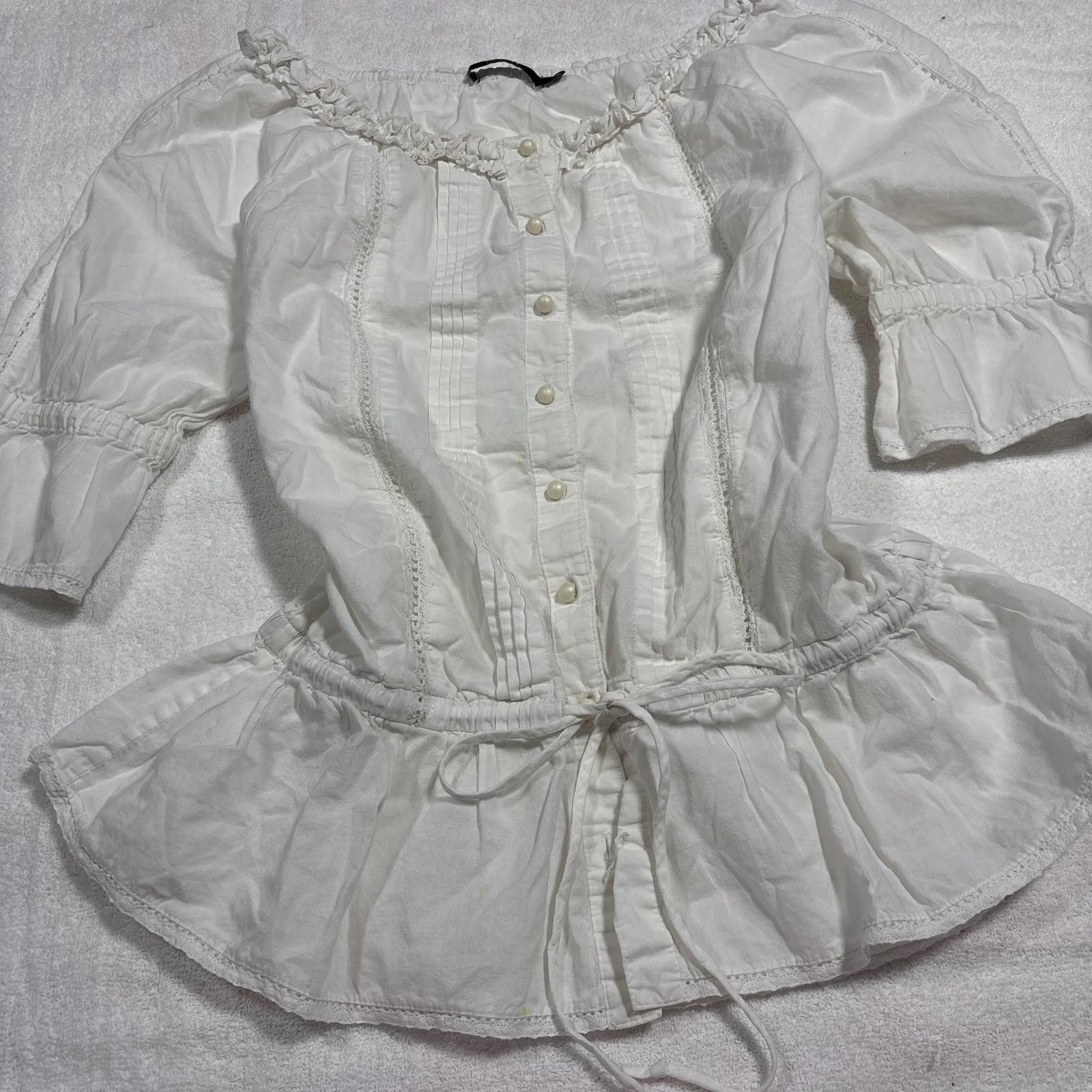 Other vintage cotton white milk maid blouse top Size XL / US 12-14 / IT 48-50 - 2 Thumbnail