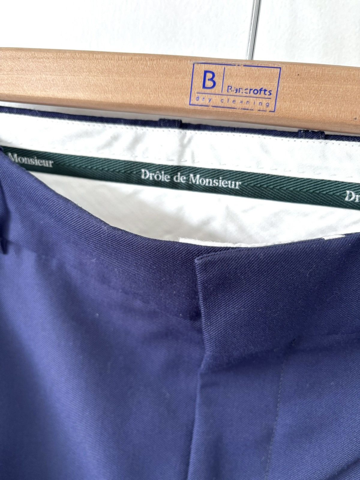 Drole De Monsieur Navy mid-rise wool twill cargo shorts Size US 30 / EU 46 - 3 Thumbnail