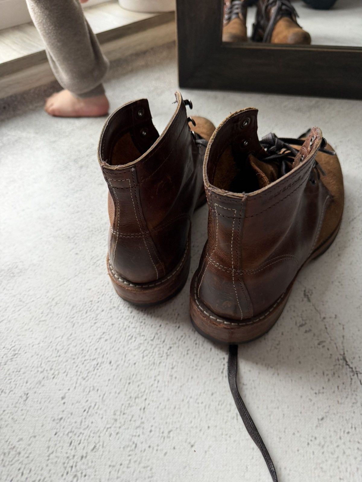 Wolverine Wolverine 1000 Mile 40556 "Evans" Two Tone Brown Boots USA Size US 8 / EU 41 - 9 Thumbnail
