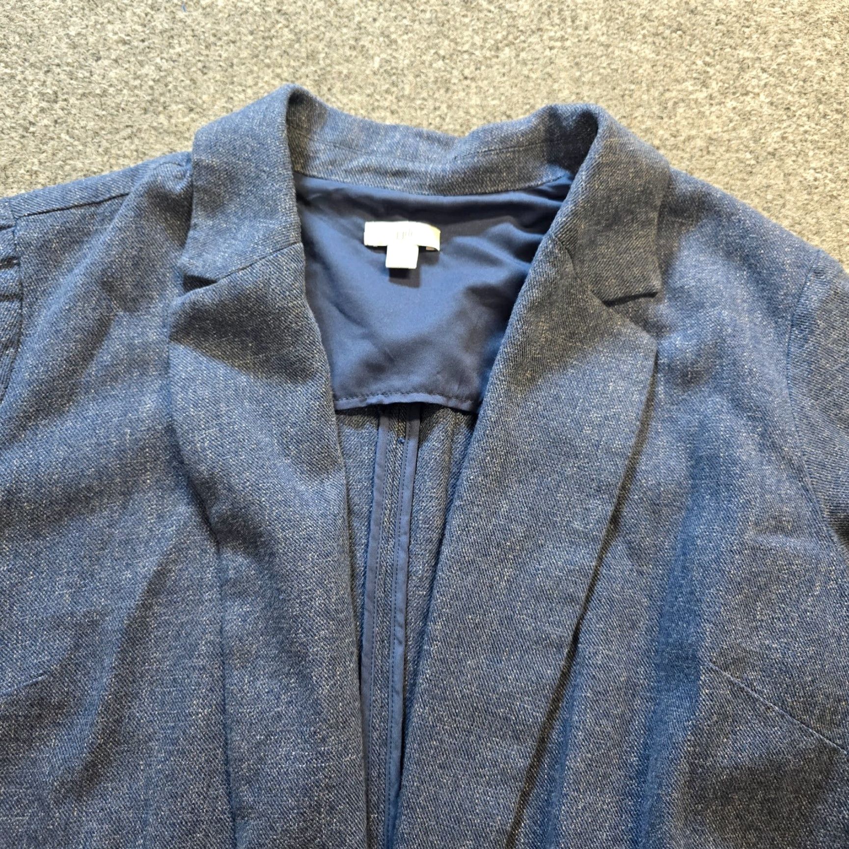 J. Jill J. Jill Jacket Blazer Womens Size M Blue 3/4 Sleeve Open Casual Capsule Basic Jacket Size M / US 6-8 / IT 42-44 - 2 Thumbnail