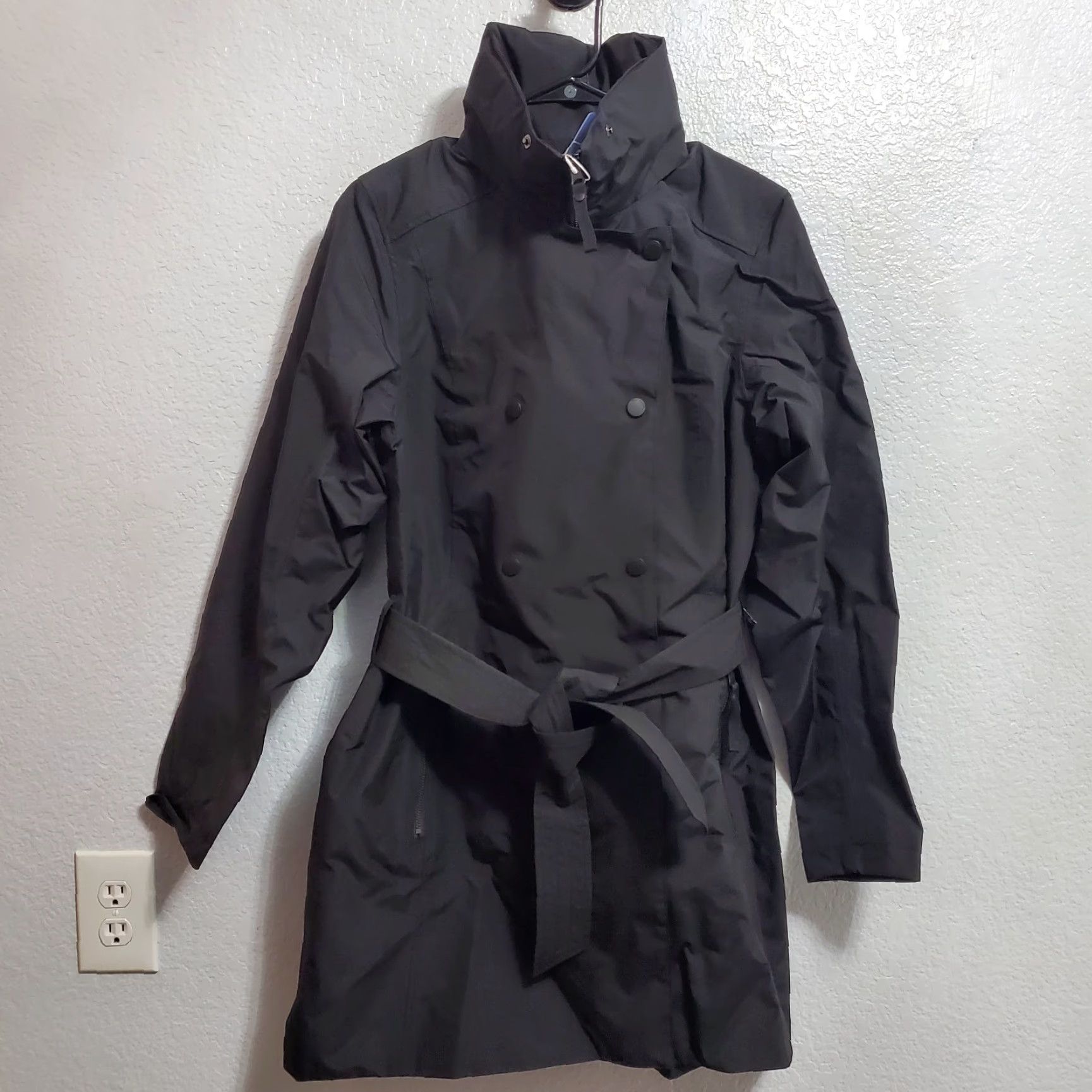 Helly Hansen Helly Hansen Welsey II Trench Coat Women L Black Hooded Waterproof Packable Belted Breather Zipped Pockets Size L / US 10 / IT 46 - 3 Thumbnail