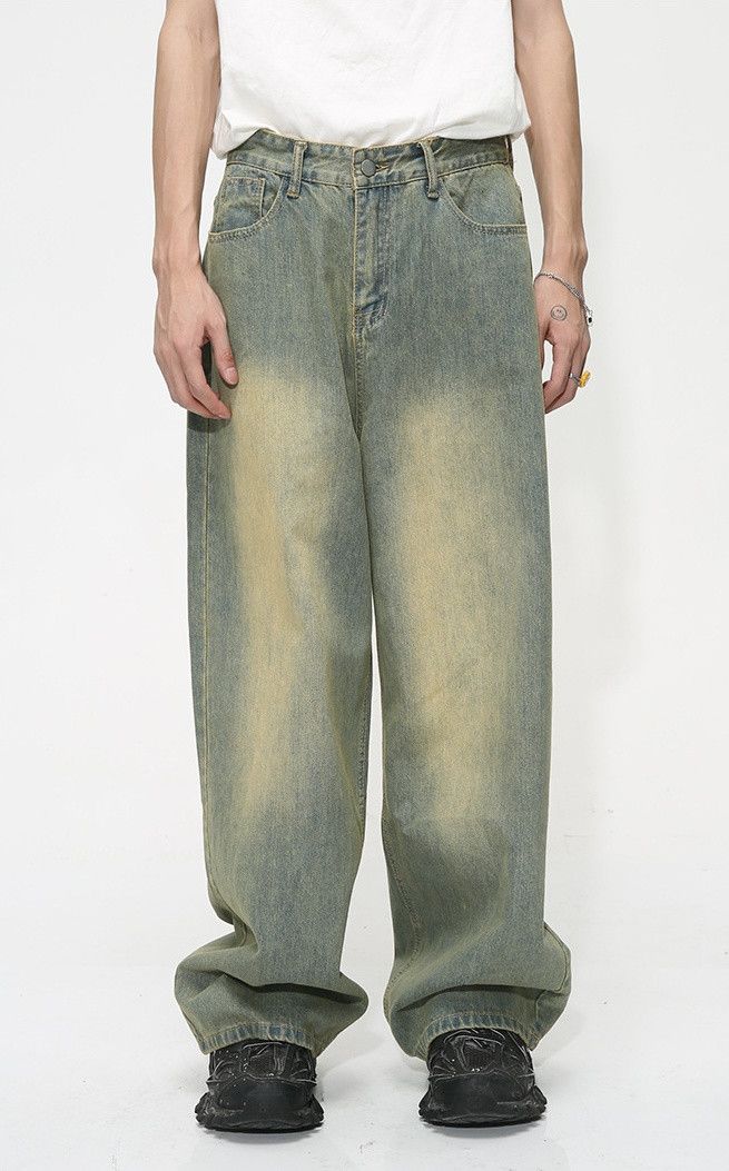 Japanese Brand × Jean Washed distressed loose vintage gradient jeans Size US 32 / EU 48 - 3 Thumbnail