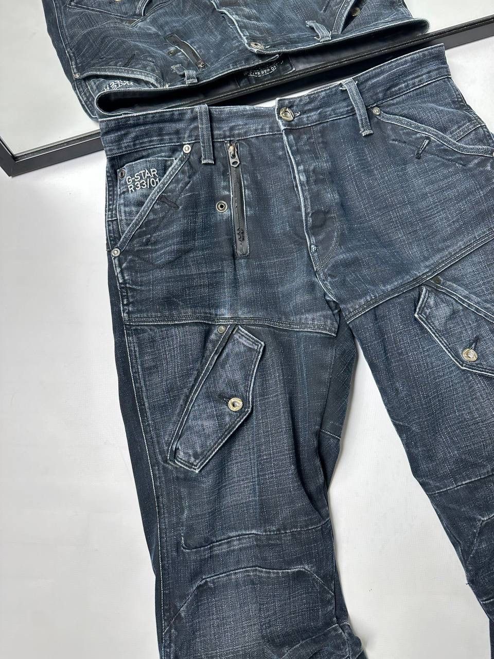 G-Star 90s Vintage Distressed Washed G Star Jean Y2K Japanese Fit Size US 32 / EU 48 - 4 Thumbnail