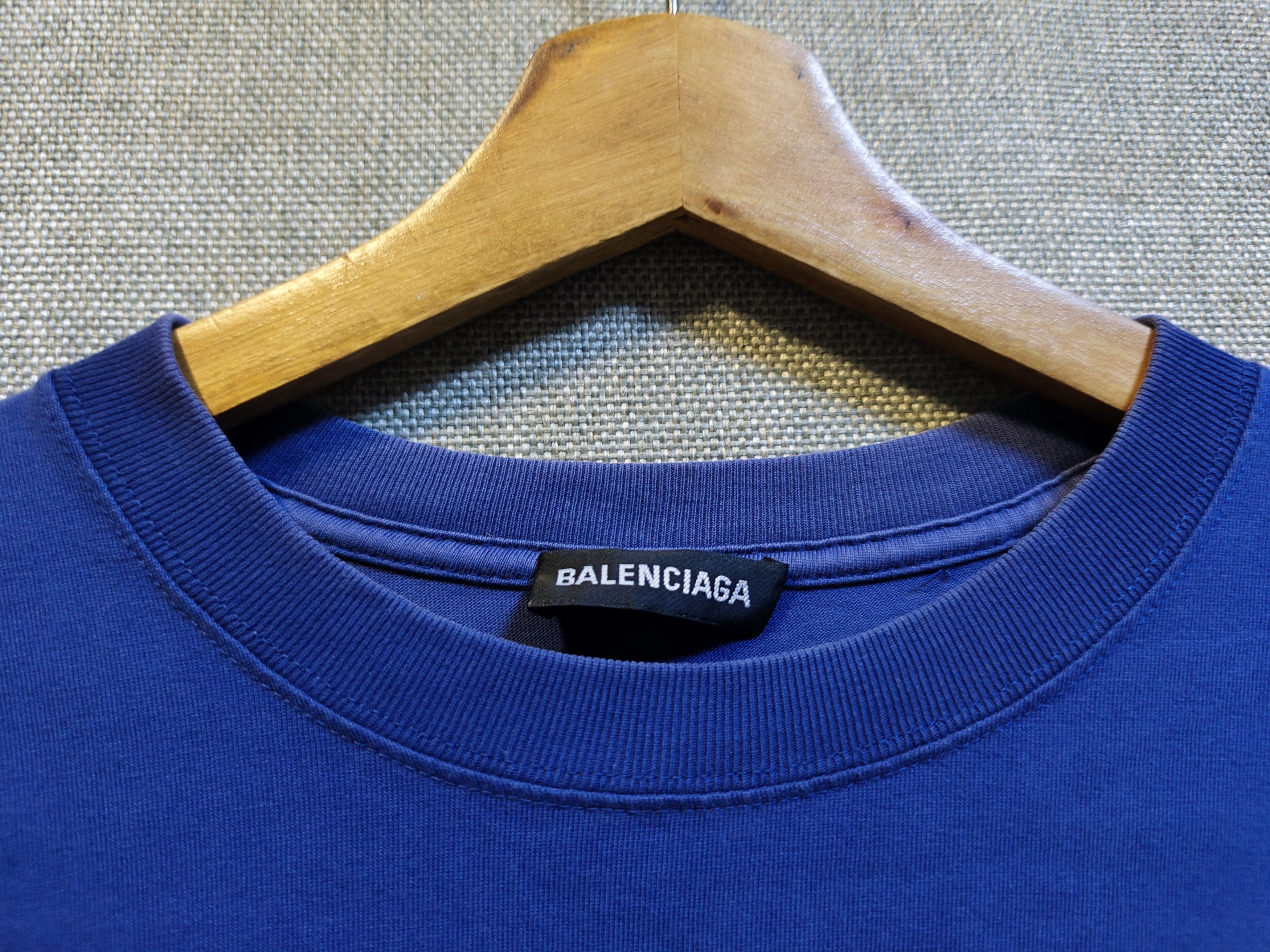 Balenciaga Balenciaga blue logo print oversized T-shirt Size US S / EU 44-46 / 1 - 4 Thumbnail