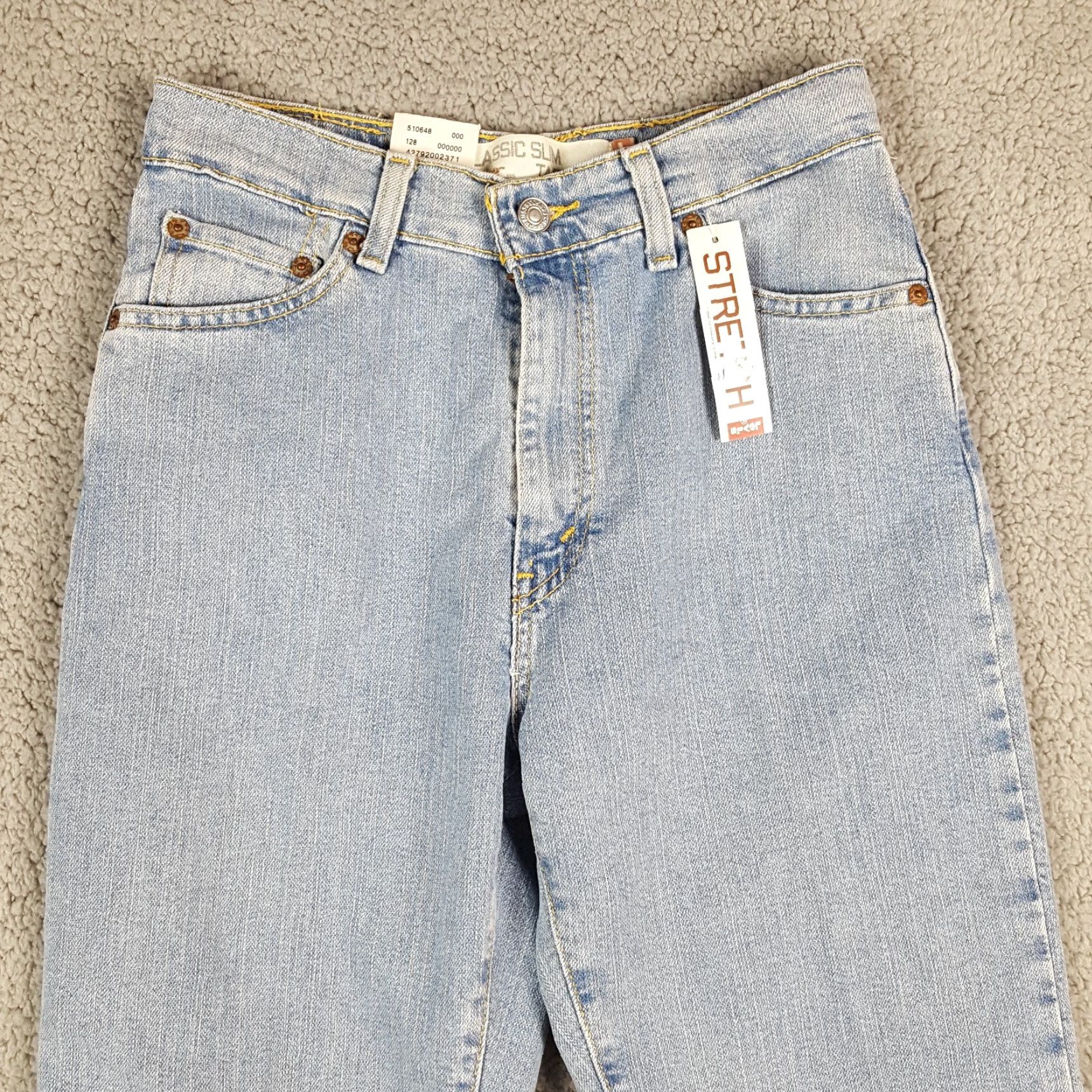 Levi's VINTAGE Levi's 512 Slim Tapered Stretch Denim Jeans Women's Size 6 Blue Y2K 90s Retro Size 28" / US 6 / IT 42 - 2 Thumbnail