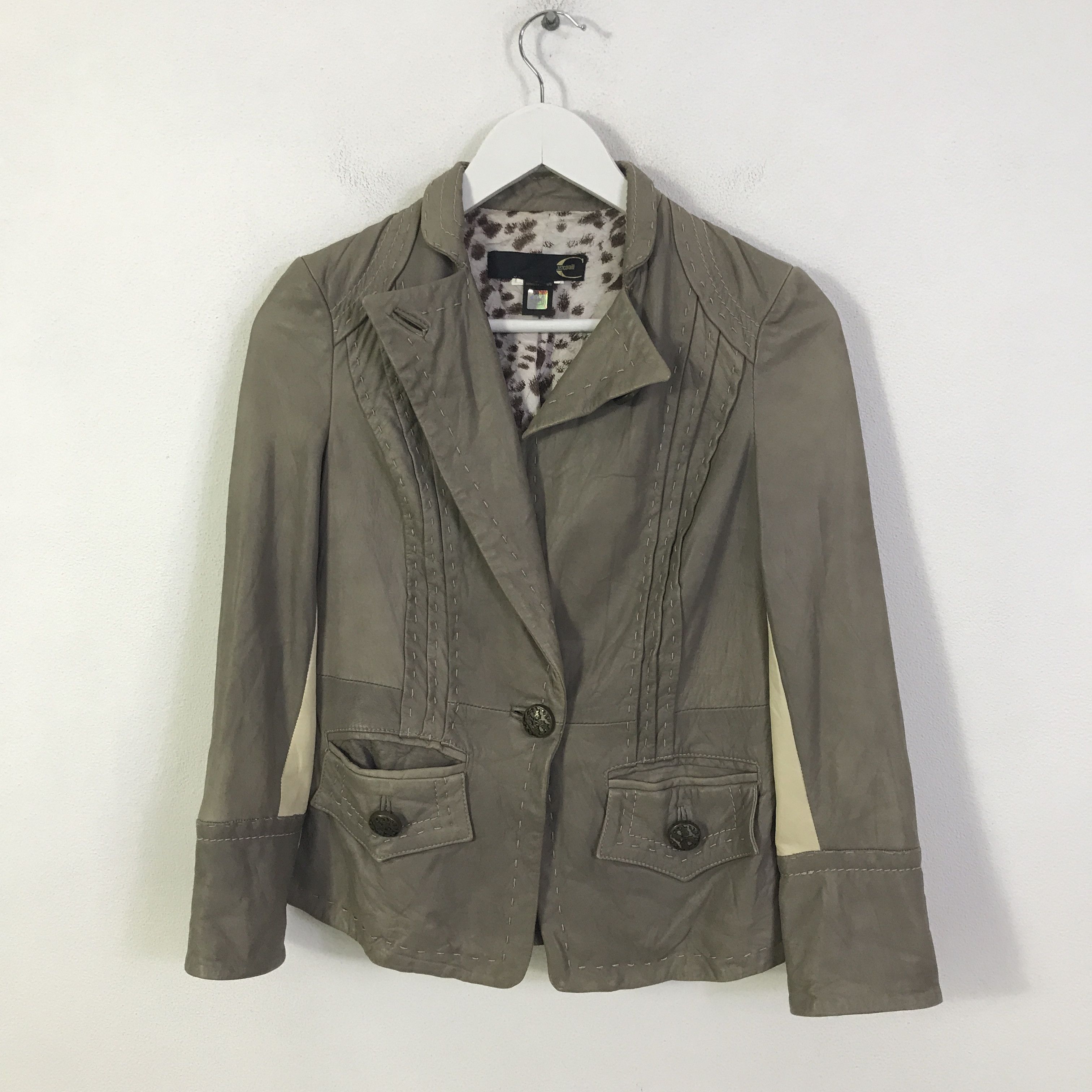 Just Cavalli just cavalli leather blazer jacket K125B5 Size S / US 4 / IT 40 - 1 Thumbnail