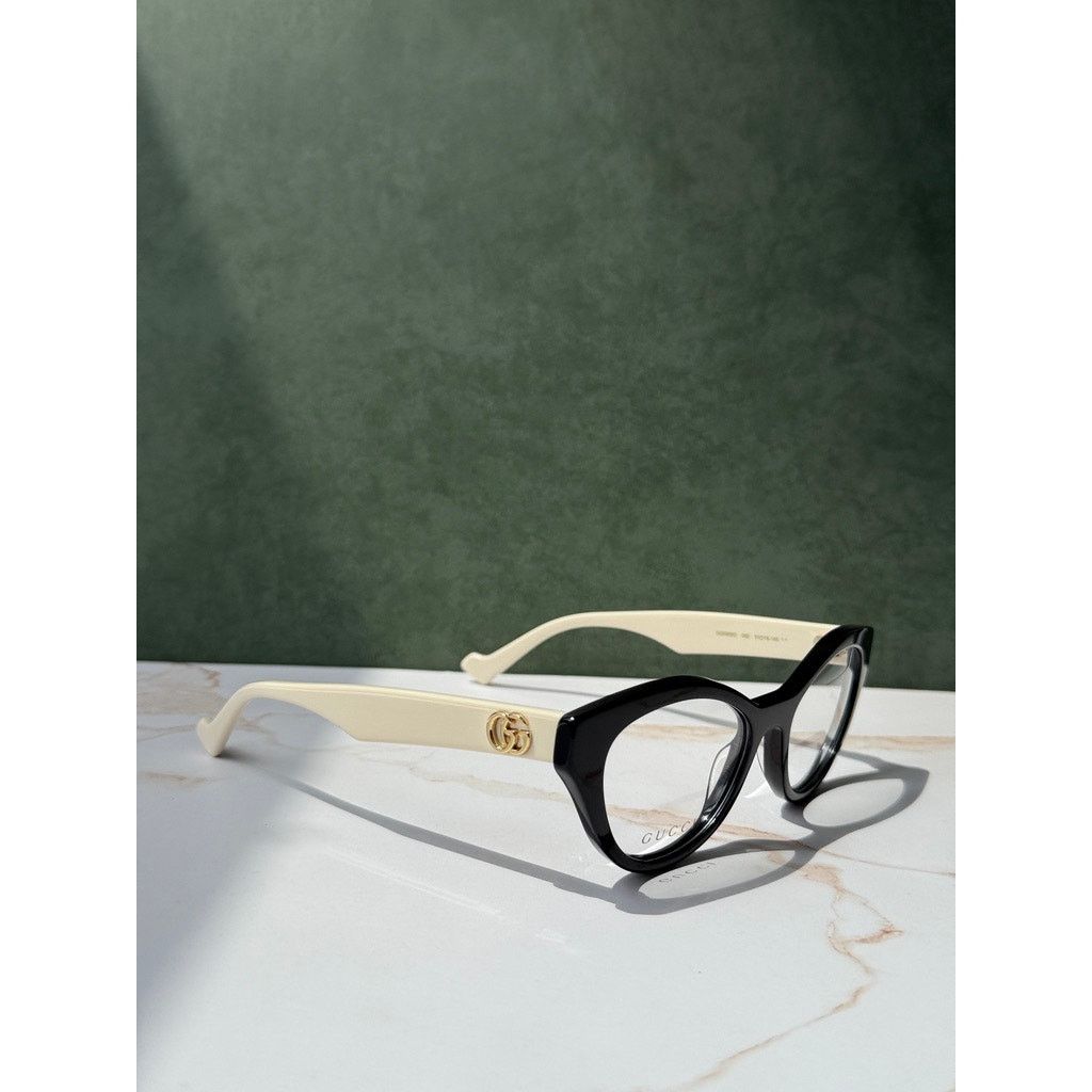 Gucci NEW Gucci GG0959O Cat Eye Black Ivory Eyeglass Frames Size ONE SIZE - 6 Thumbnail