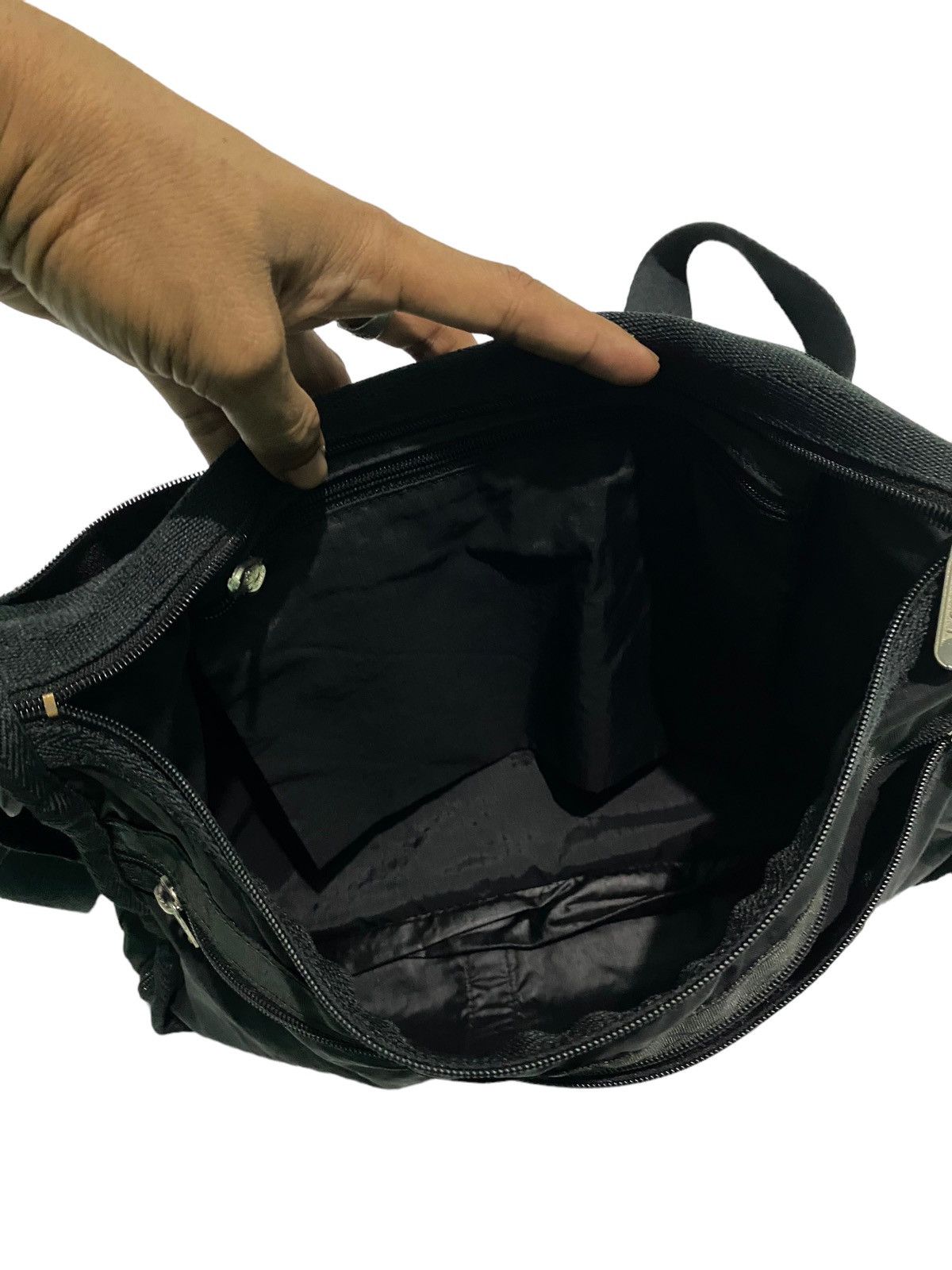 LeSportsac × Vintage Vintage Lesportsac Deluxe Shoulder Satchel Black Bag Size ONE SIZE - 14 Thumbnail