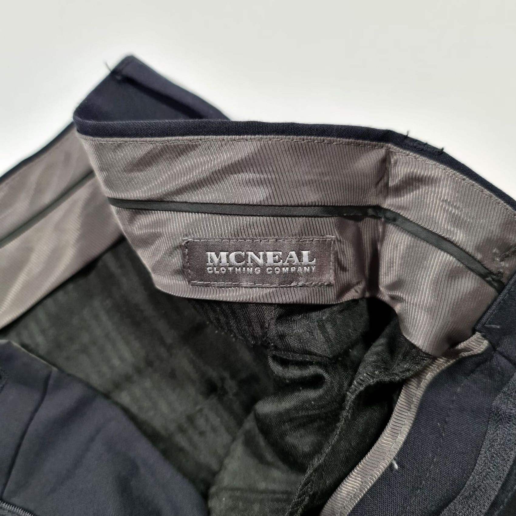 Vintage MCNEAL Mens Trousers Dress Pants Blue Wool Blend 34 R Tapered Dry Clean Only Mens Size US 34 / EU 50 - 4 Thumbnail