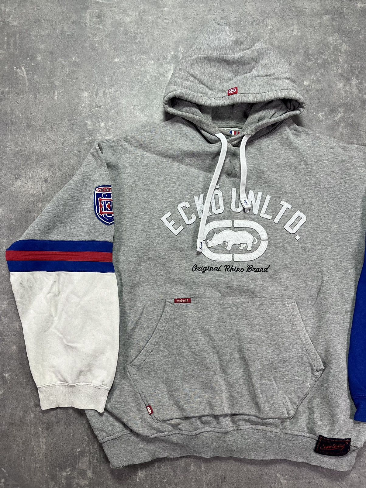 Ecko Unltd. Ecko Unltd. Big Logo Mega Baggy Boxy Colourblock Hoodie XXL Size US XXL / EU 58 / 5 - 3 Thumbnail