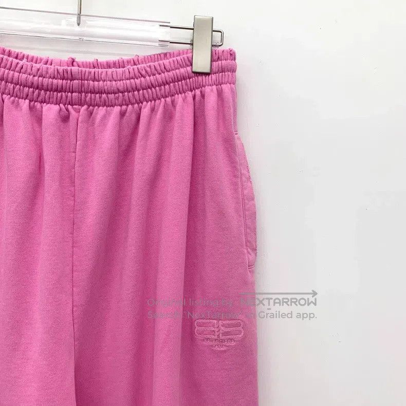 Balenciaga Balenciaga size S Pink Logo Embroidered Cotton Drawstring Size US 27 - 2 Thumbnail