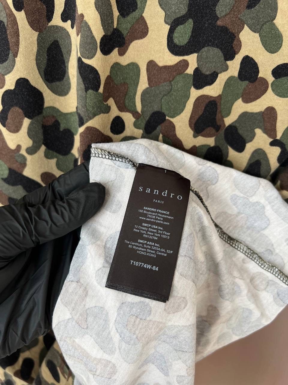 Sandro Sandro Paris Camo Crew Neck Short Sleeve T-Shirt Size M Size US M / EU 48-50 / 2 - 10 Thumbnail