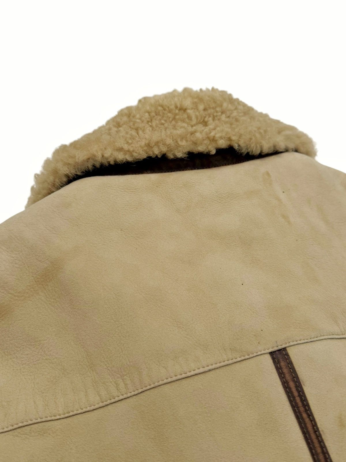 Polo Ralph Lauren Sample Shearling Leather Duffle Flight Coat Size US M / EU 48-50 / 2 - 13 Thumbnail