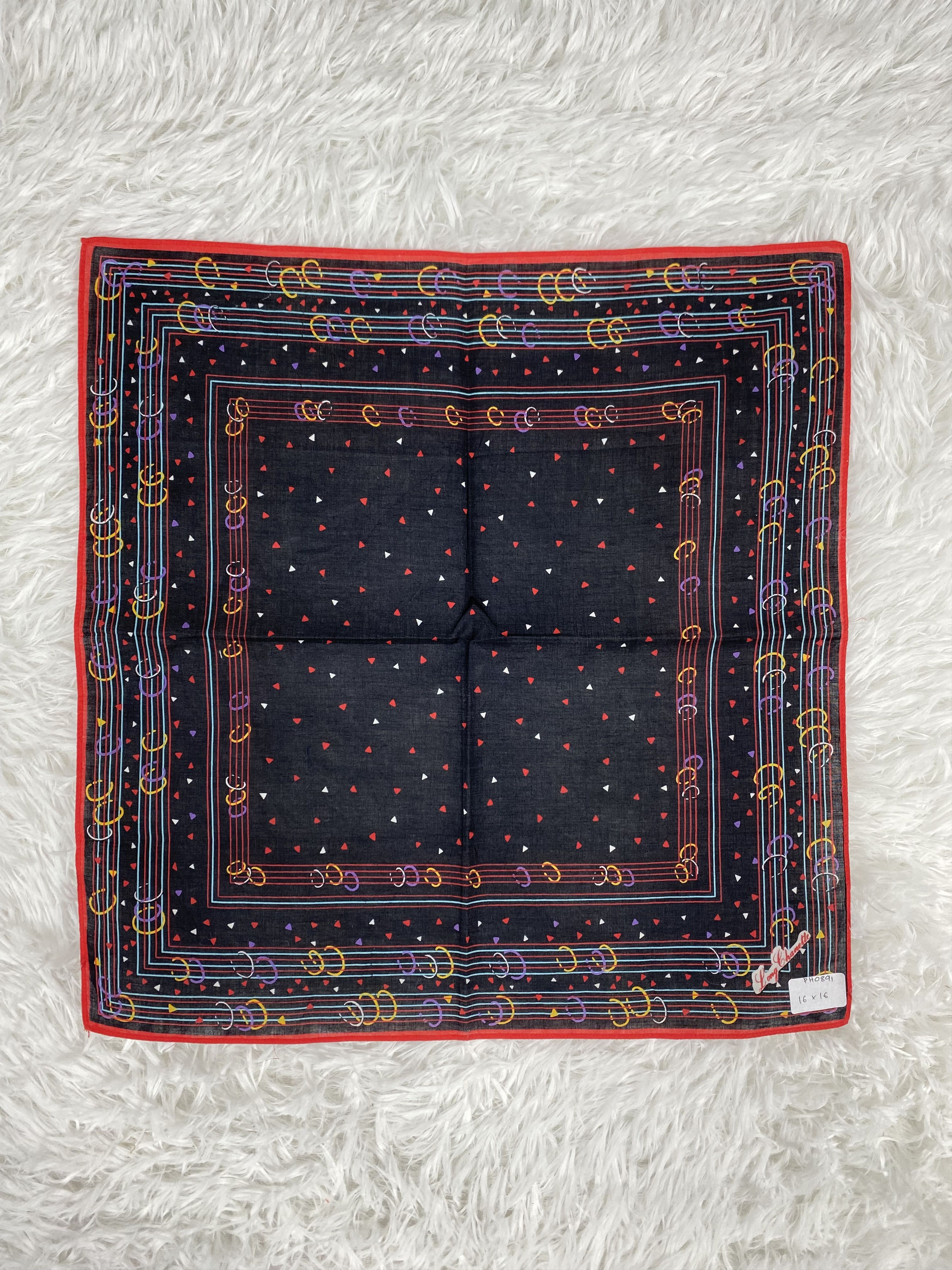Designer × Vintage Vintage Long Chanette Handkerchief Neckerchief PH0891 Size ONE SIZE - 3 Thumbnail