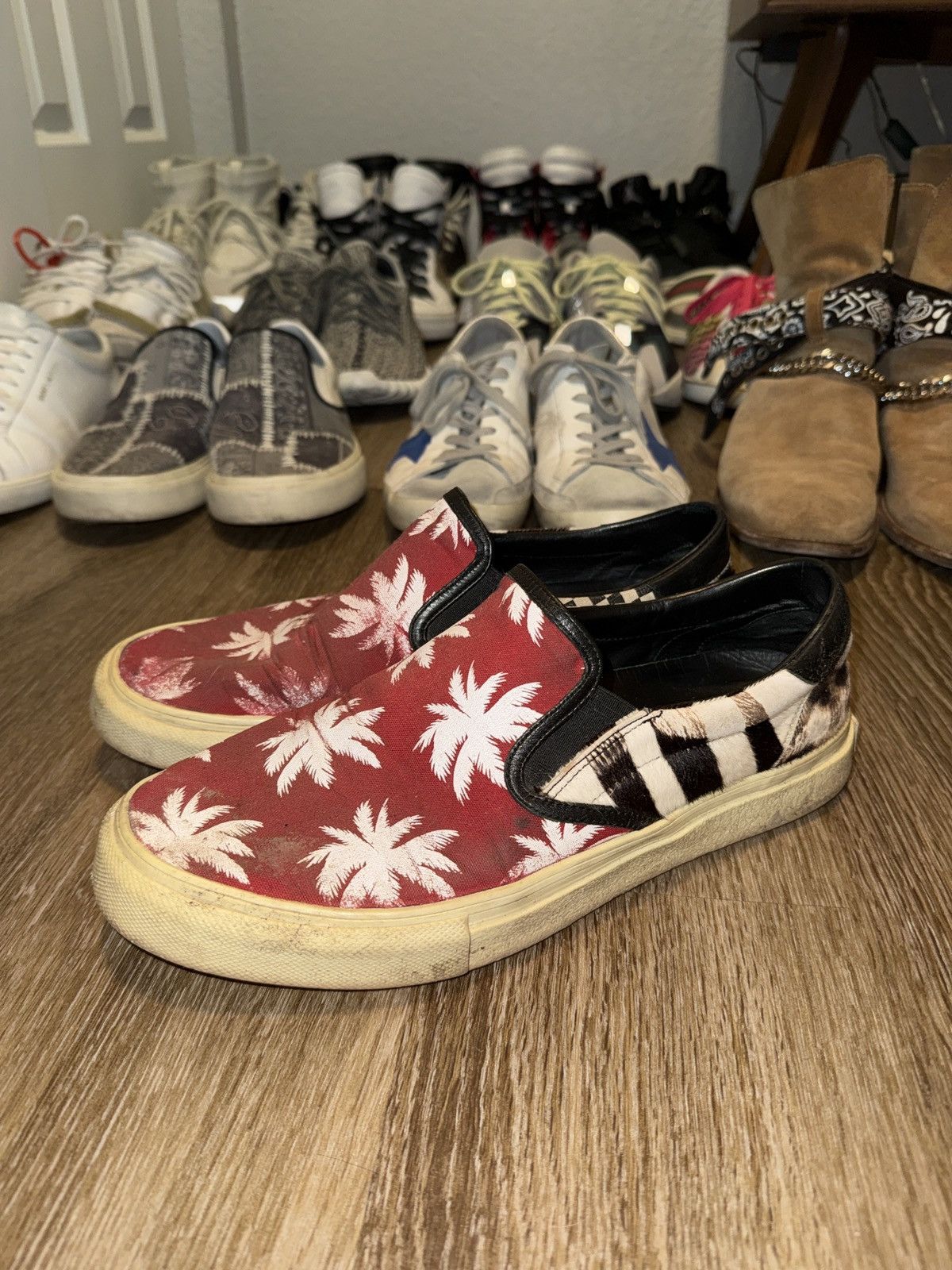Amiri Slip On Palm Patchwork Sneakers amiri palms Size US 10 / EU 43 - 2 Thumbnail