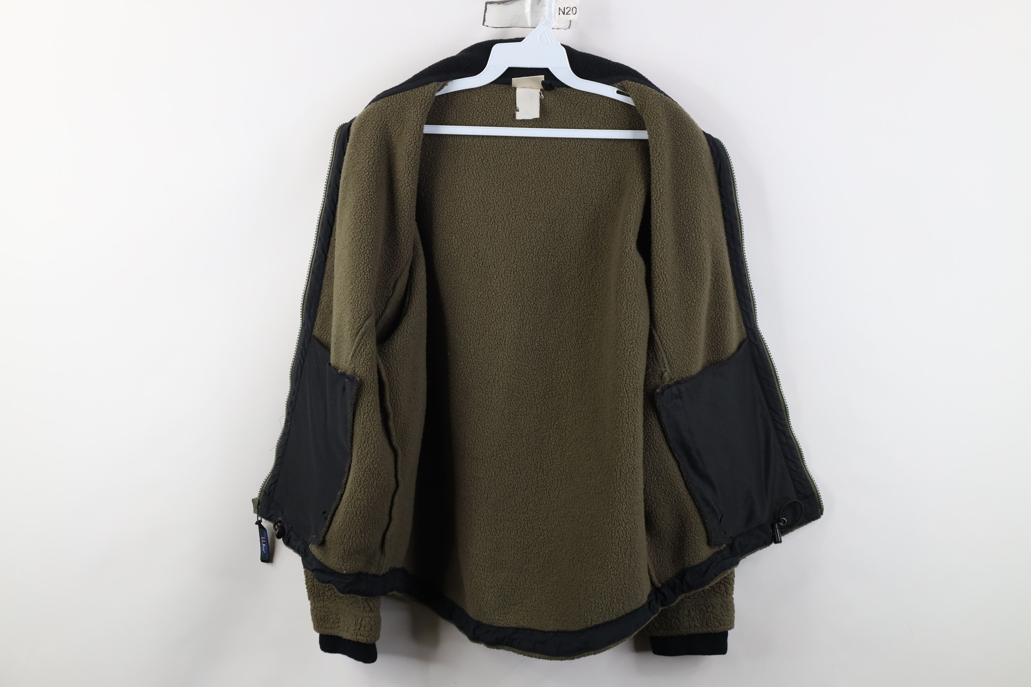 L.L. Bean Vintage 90s LL Bean Deep Pile Fleece Full Zip Jacket Green Size L / US 10 / IT 46 - 9 Thumbnail