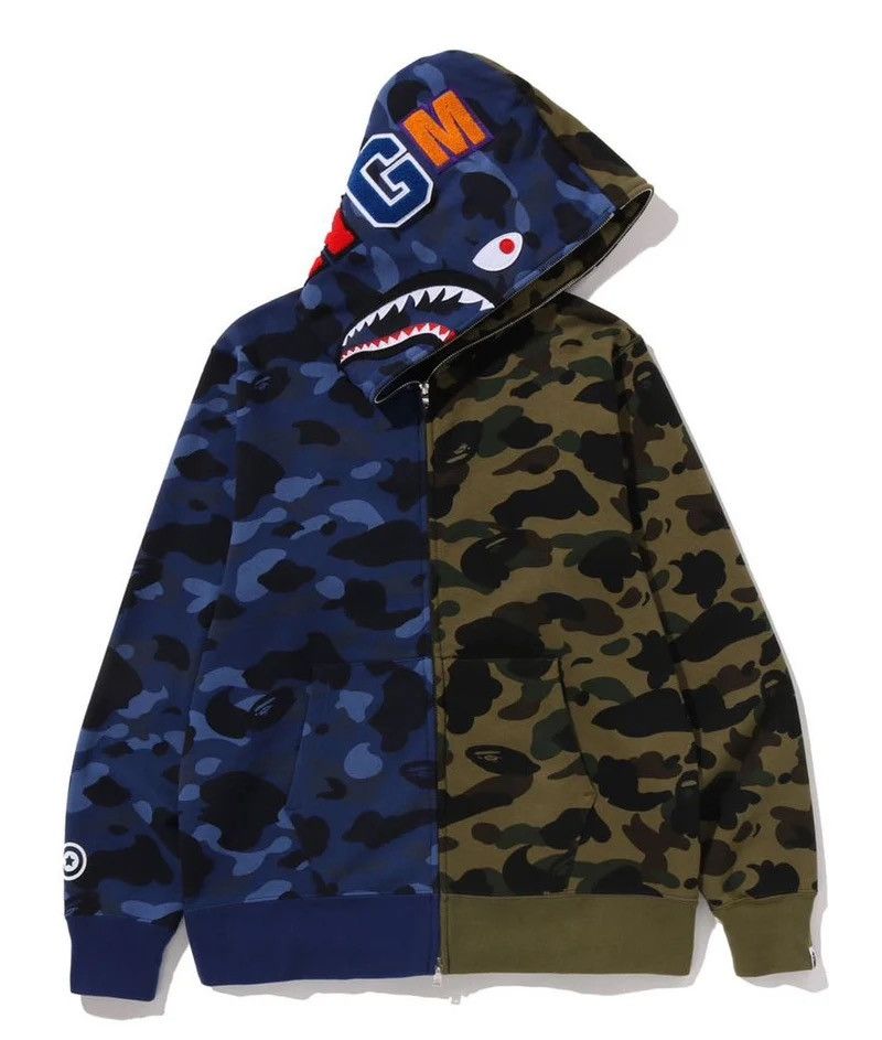 Bape Bape Shark Zip Hoodie Size ONE SIZE - 2 Thumbnail