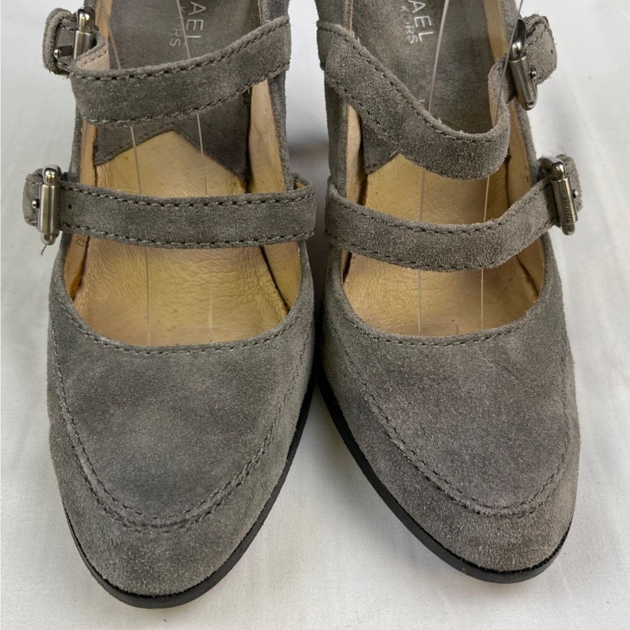 Michael Kors Michael Kors Women's Grey Leather Shoes/Heels Sz 9M SKU 4310 Size US 9 / IT 39 - 3 Thumbnail