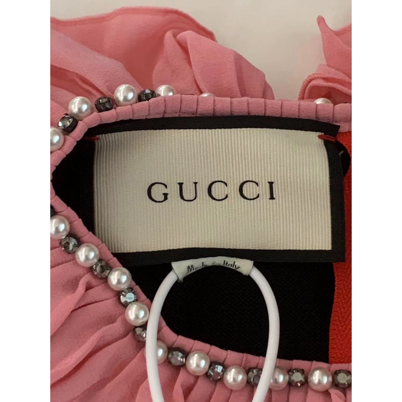 Gucci Gucci Women's Ruffled Color-Blocked Wool Sweater, Black Size M / US 6-8 / IT 42-44 - 2 Thumbnail