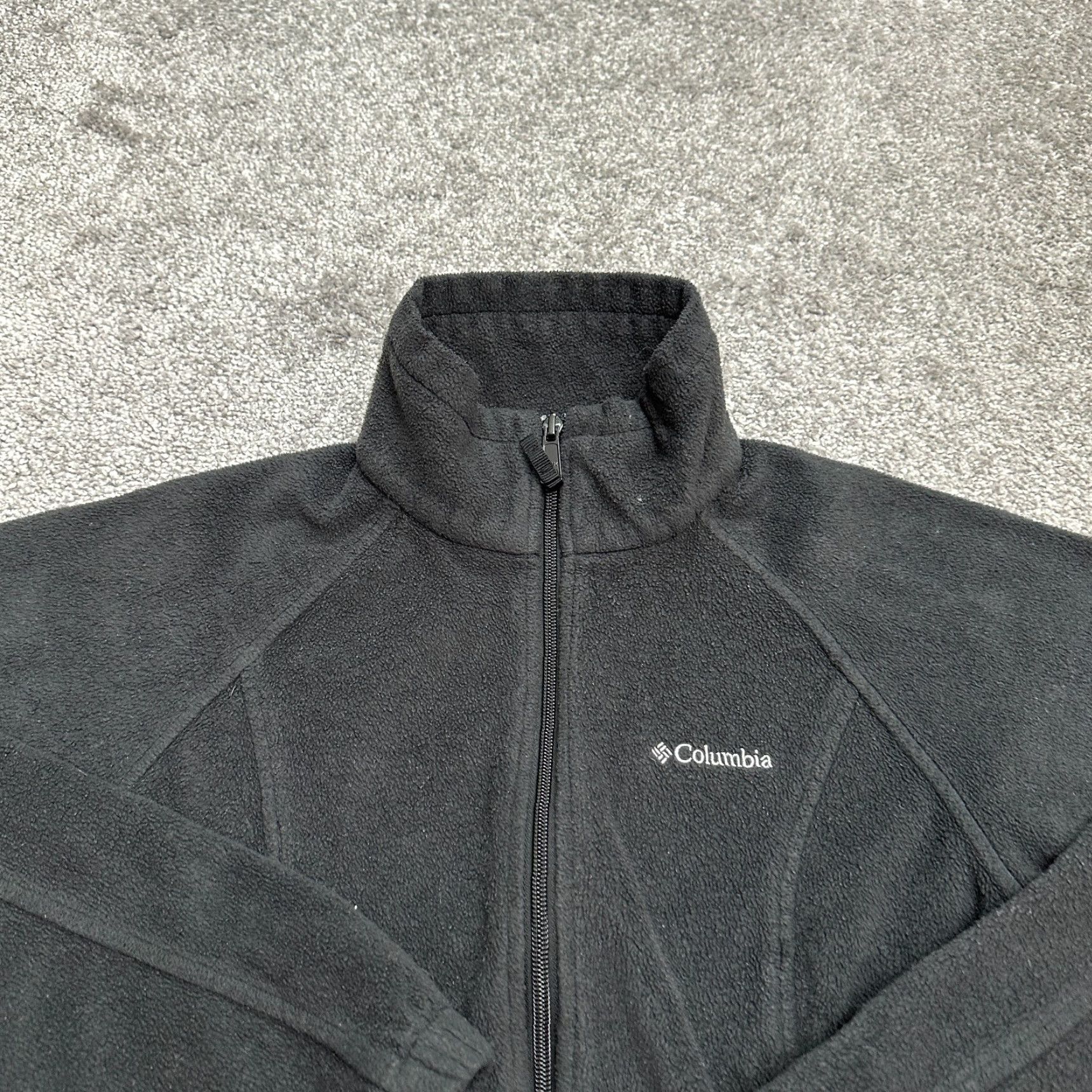 Vintage Columbia Jacket Women Medium Black Full Zip Benton Springs Fleece Outdoor Hiking Size M / US 6-8 / IT 42-44 - 3 Thumbnail
