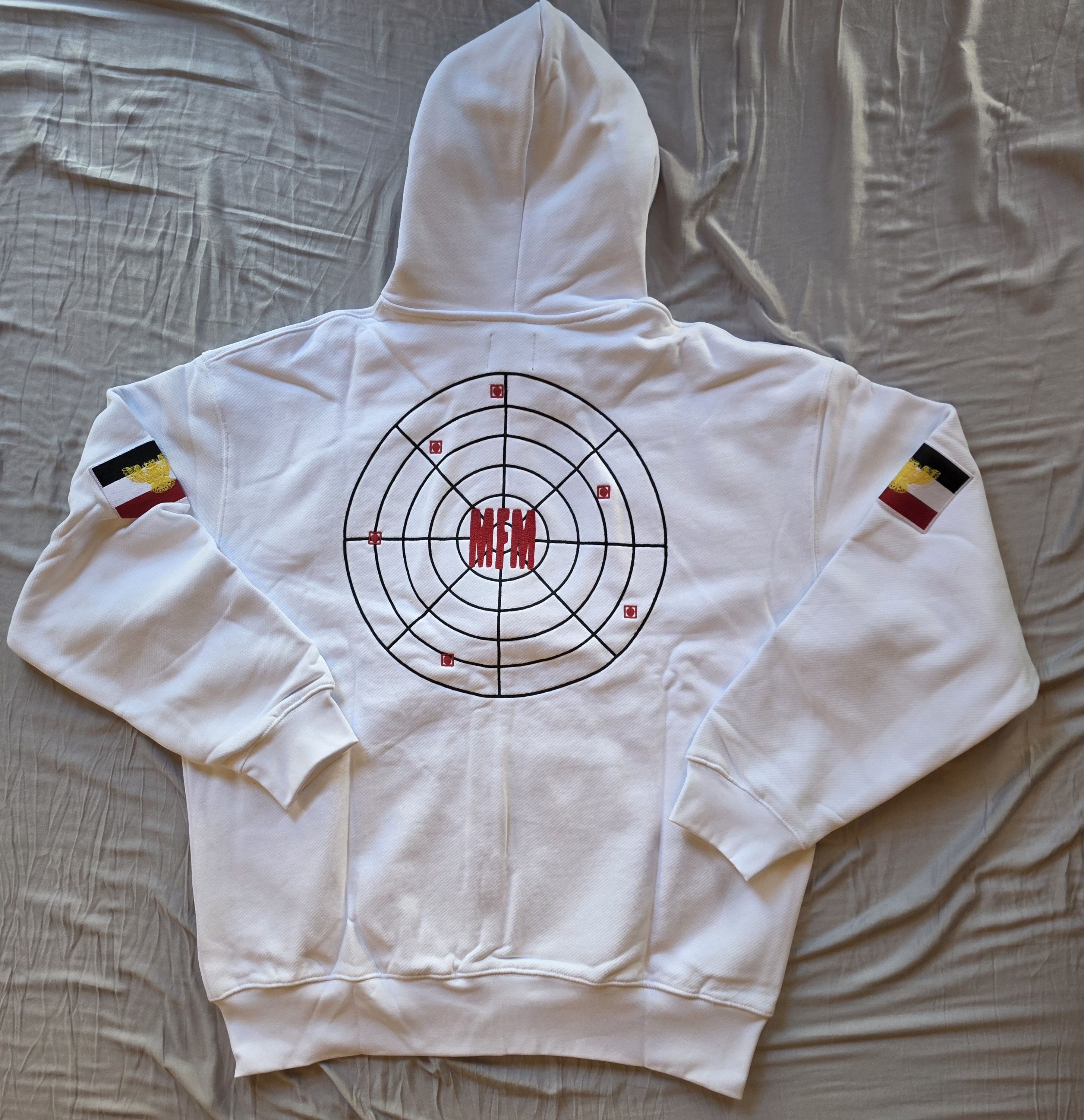 murd333r.fm MURD333R.FM WHITE PEACEMAKER HOODIE Size US XL / EU 56 / 4 - 2 Thumbnail