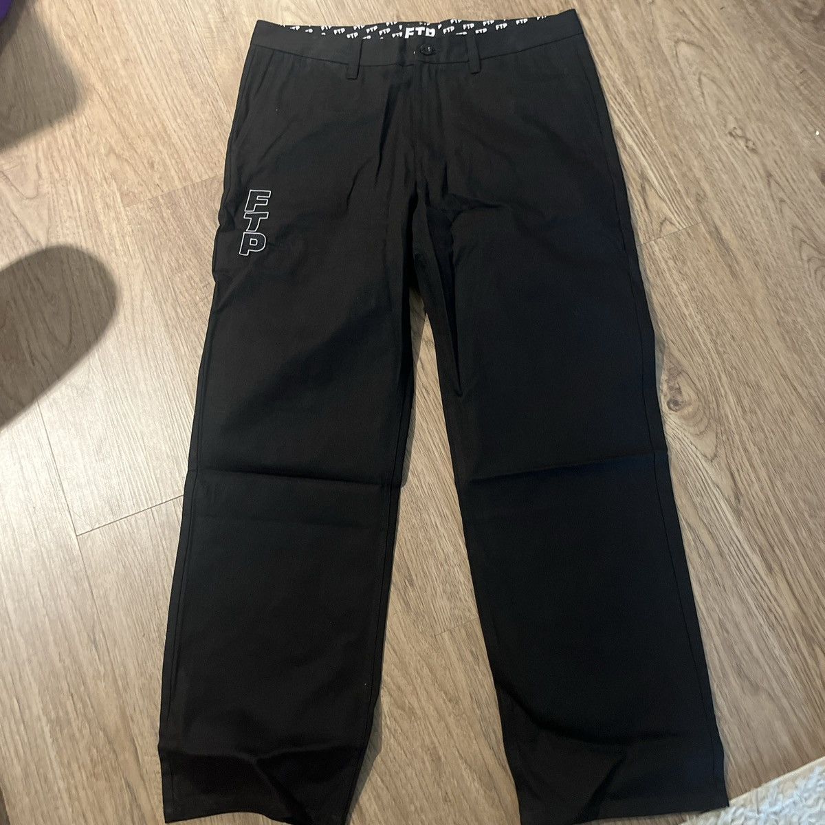 image of Fuck The Population Ftp Chino Pants in Black, Men's (Size 36)