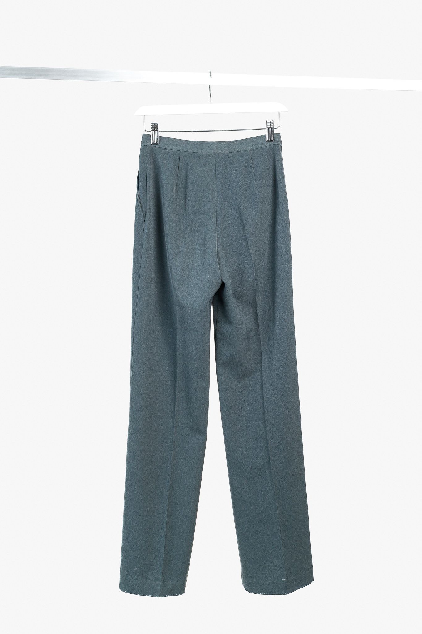 Emporio Armani Emporio Armani Minimalist Grey-Green Trousers Size 25" / US 0 / IT 36 - 2 Thumbnail