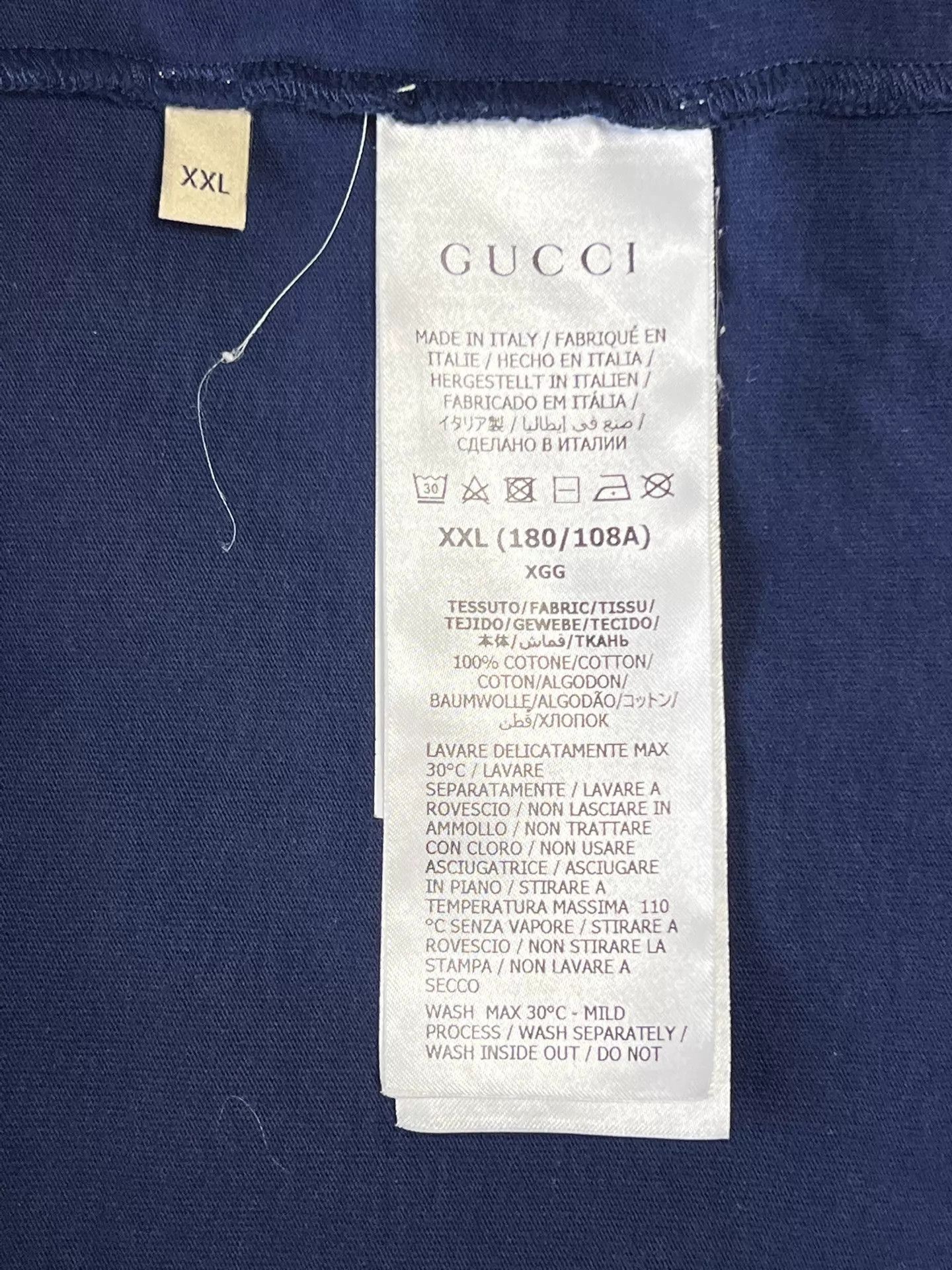Gucci Gucci x Adidas Trefoil & GUCCI Blue XXL Short Tee Size US XXL / EU 58 / 5 - 7 Thumbnail