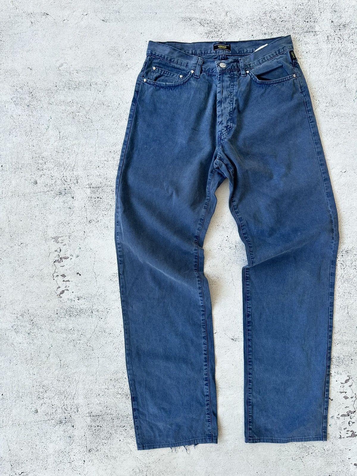 Versace × Versace Jeans Couture × Vintage Vintage Versace Jeans Couture Washed Pants Size US 29 - 3 Thumbnail