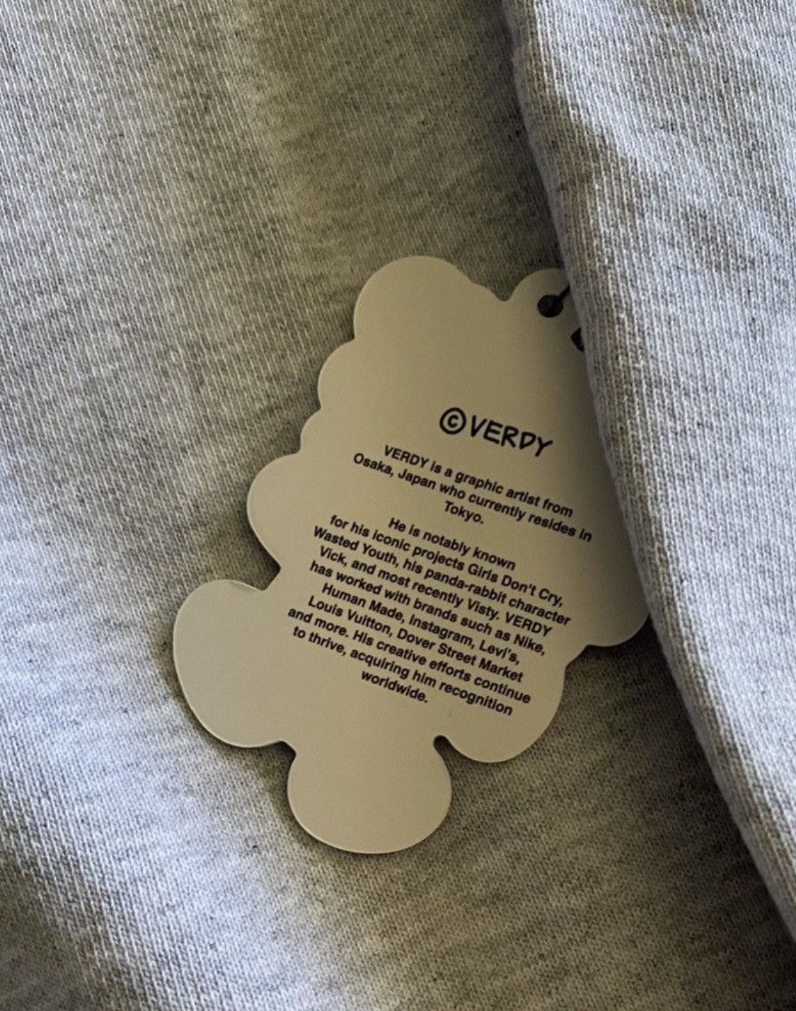 BLACKPINK x VERDY BORN PINK AMEX PLUSH HOODIE GREY SMALL