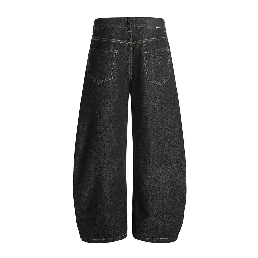 Vintage Men's wide-leg loose patchwork workwear scimitar jeans Size US 32 / EU 48 - 2 Thumbnail