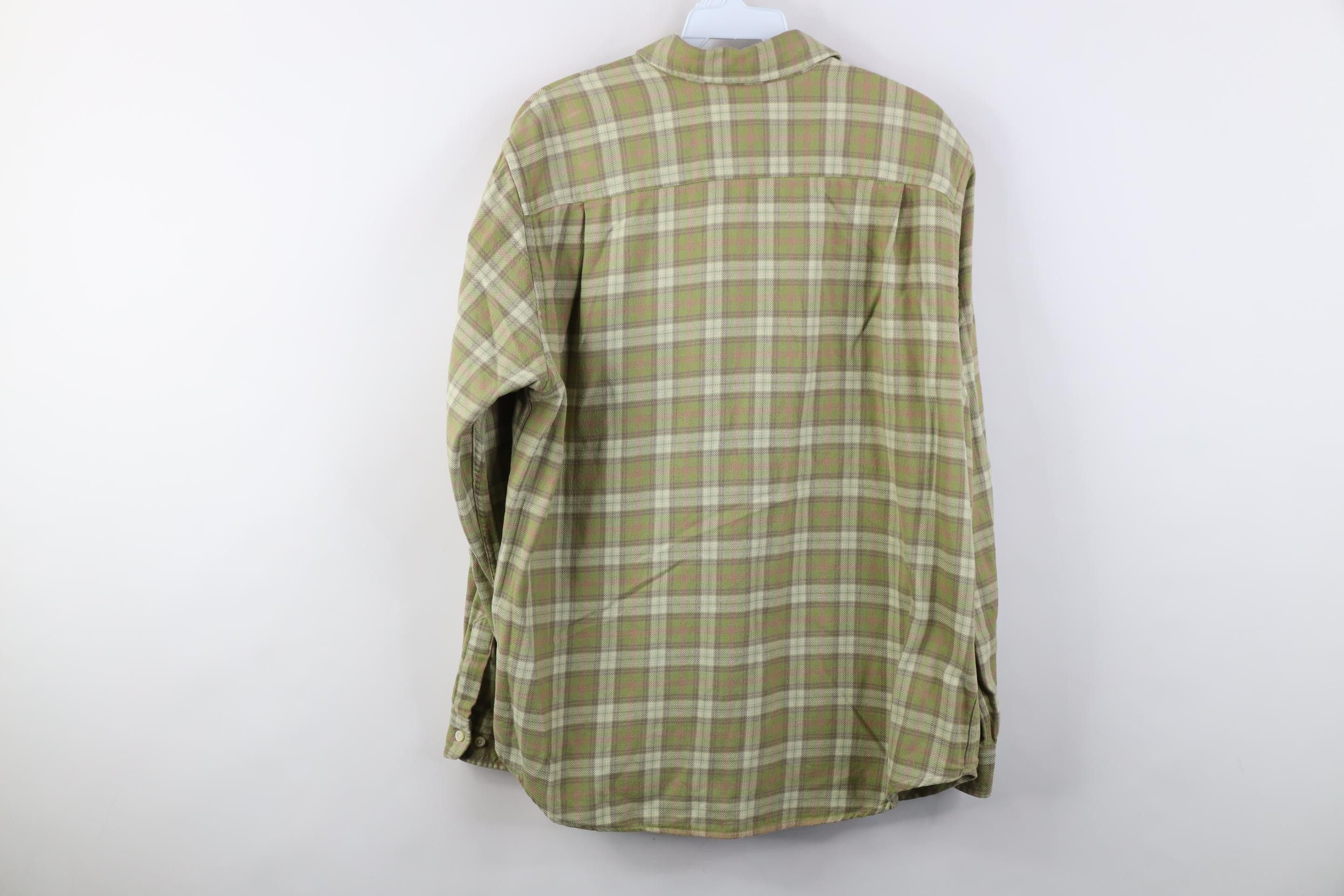Lands' End Vintage 90s Lands End Collared Button Shirt Green Plaid Size XL / US 12-14 / IT 48-50 - 9 Thumbnail