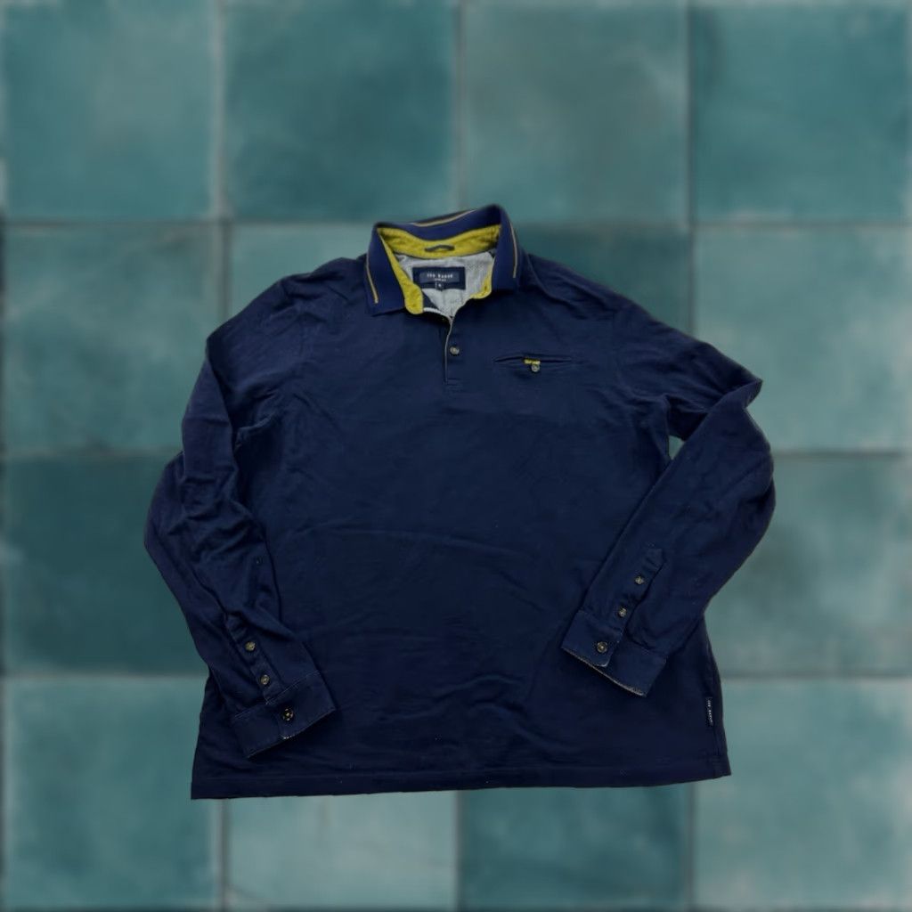Ted Baker TED BAKER Polo Shirt Mens 2XL Slim Fit Long Sleeve Blue London Shirt Size US S / EU 44-46 / 1 - 1 Thumbnail