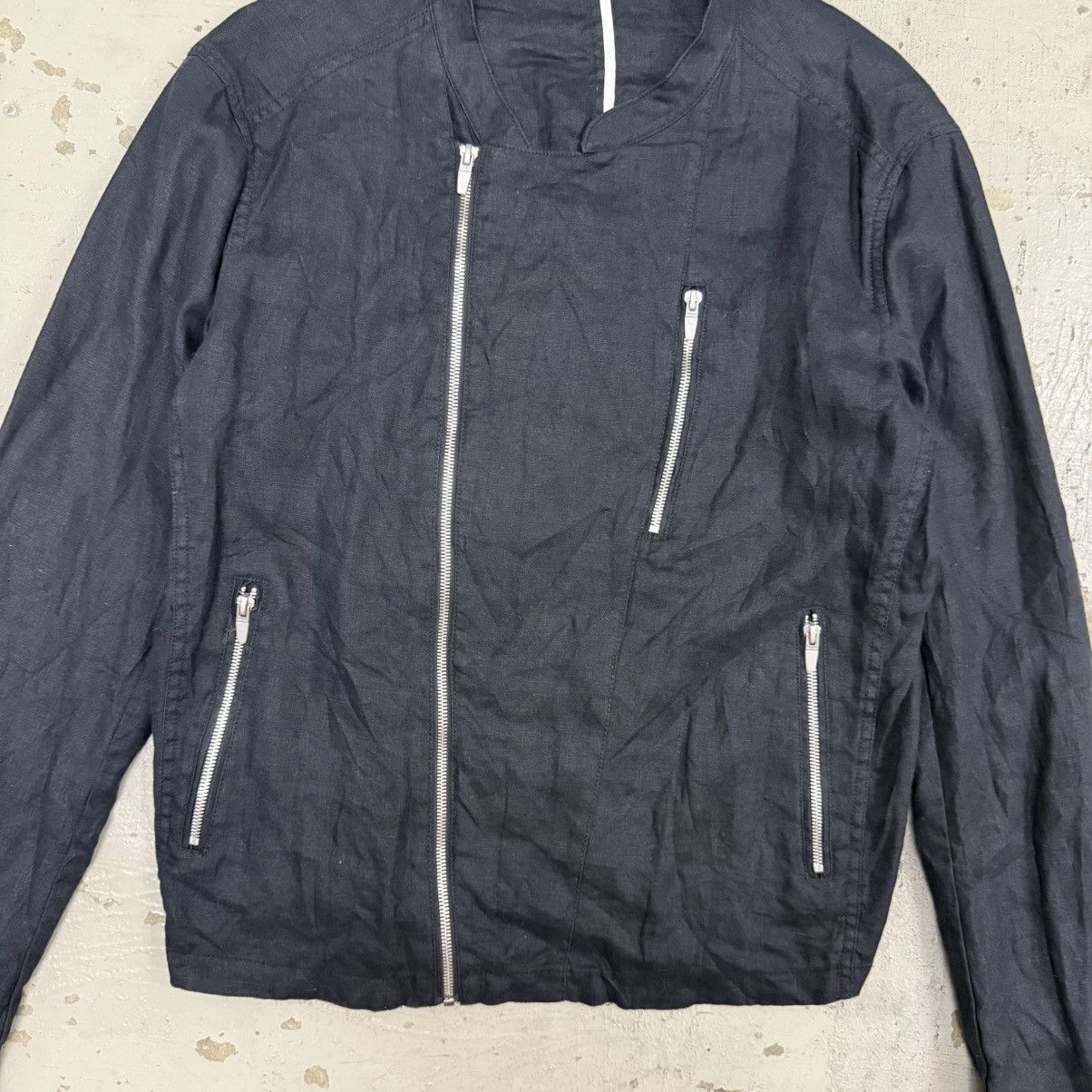 Japanese Brand Blank NYC Black Out Woven Moto Jacket Zara Size US L / EU 52-54 / 3 - 2 Thumbnail