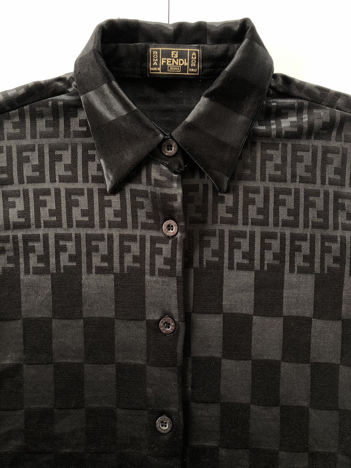 Fendi Vintage Fendi Zucca Button Up Blouse Size XS / US 0-2 / IT 36-38 - 5 Thumbnail