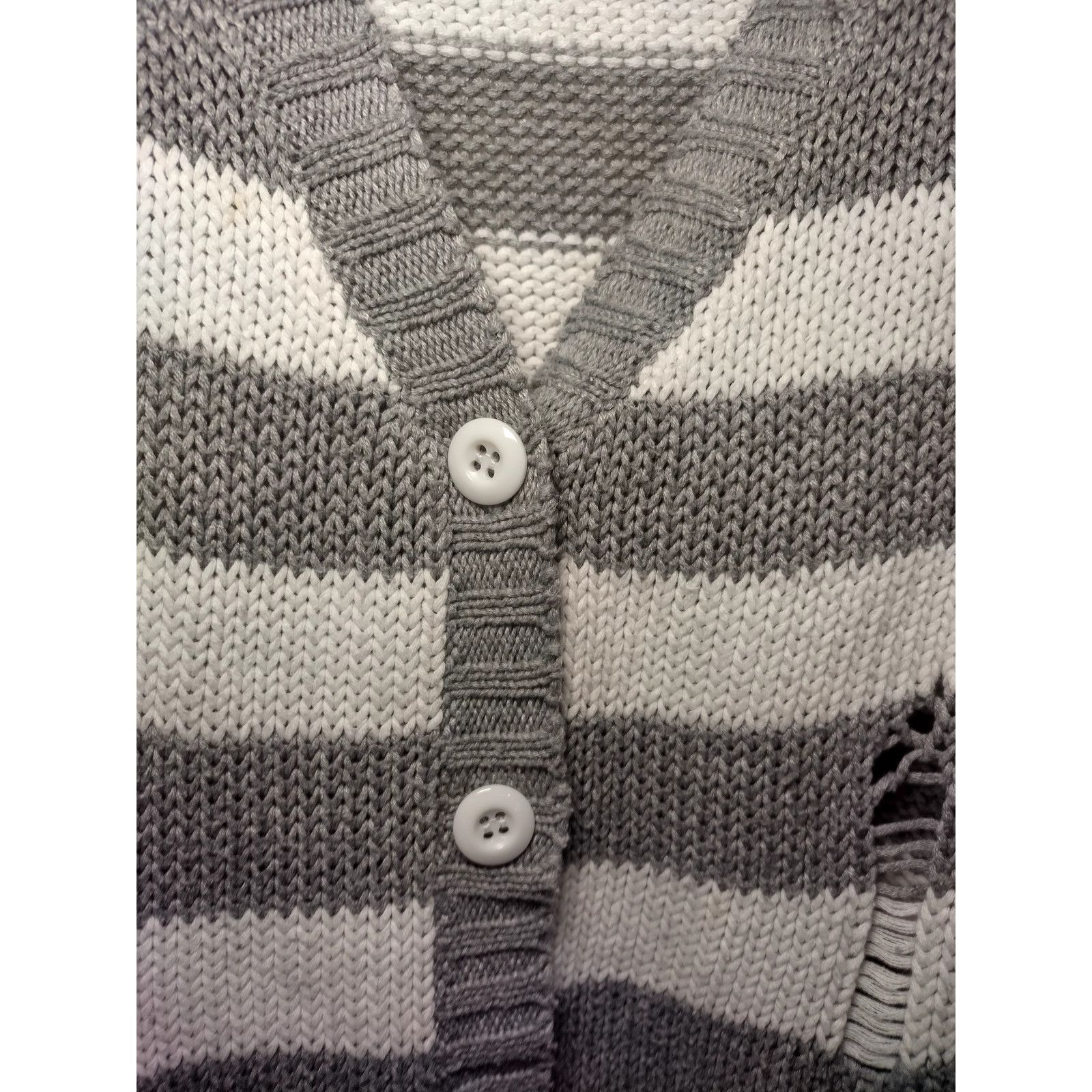 Forever 21 Forever 21 Cardigan Sweater Knit V-Neck Striped Sz MD Size M / US 6-8 / IT 42-44 - 5 Thumbnail