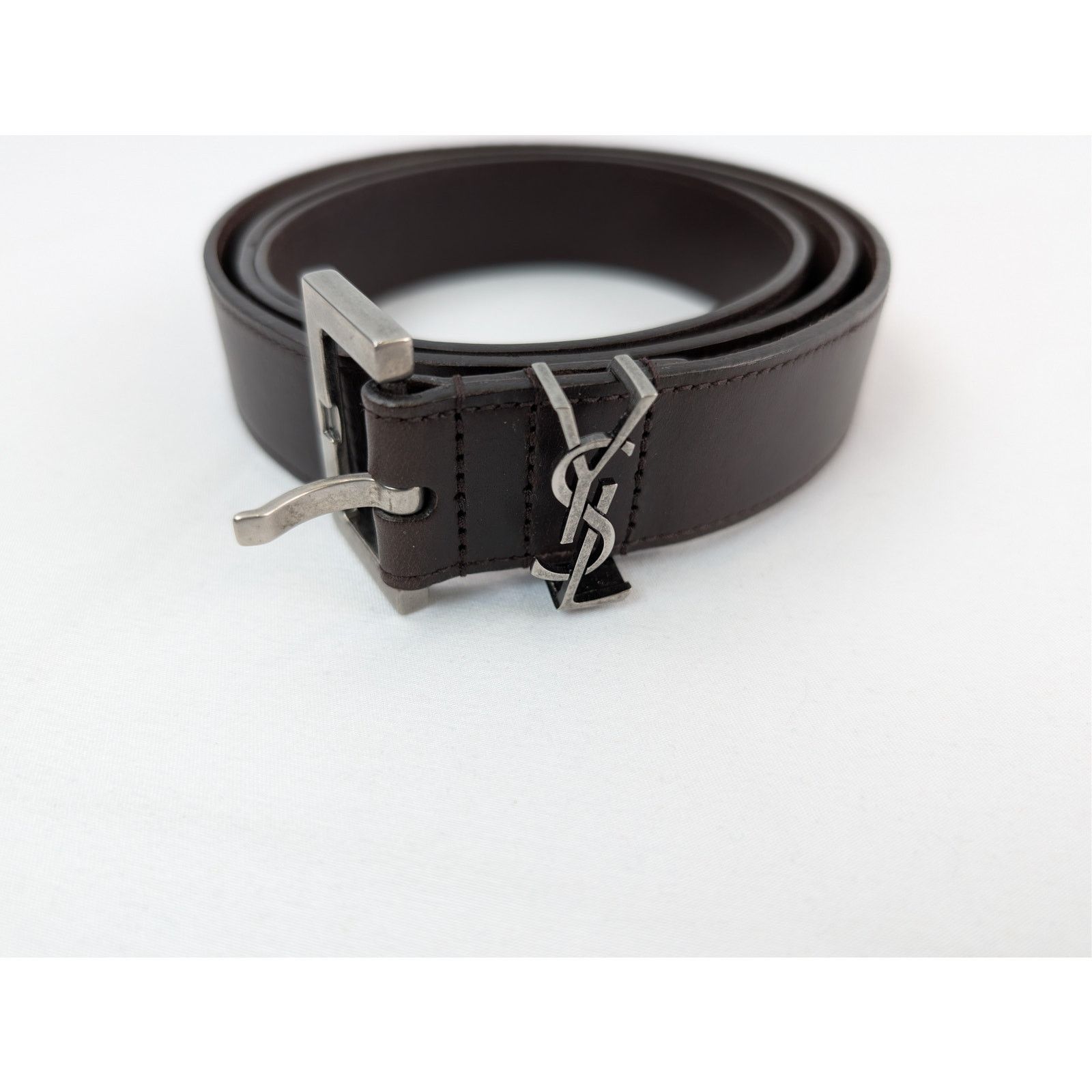 Saint Laurent Paris o1rshd1 Size: 85 / YSL Cintura Vegetal Icard Aged Belt Brown Size 34 - 4 Thumbnail