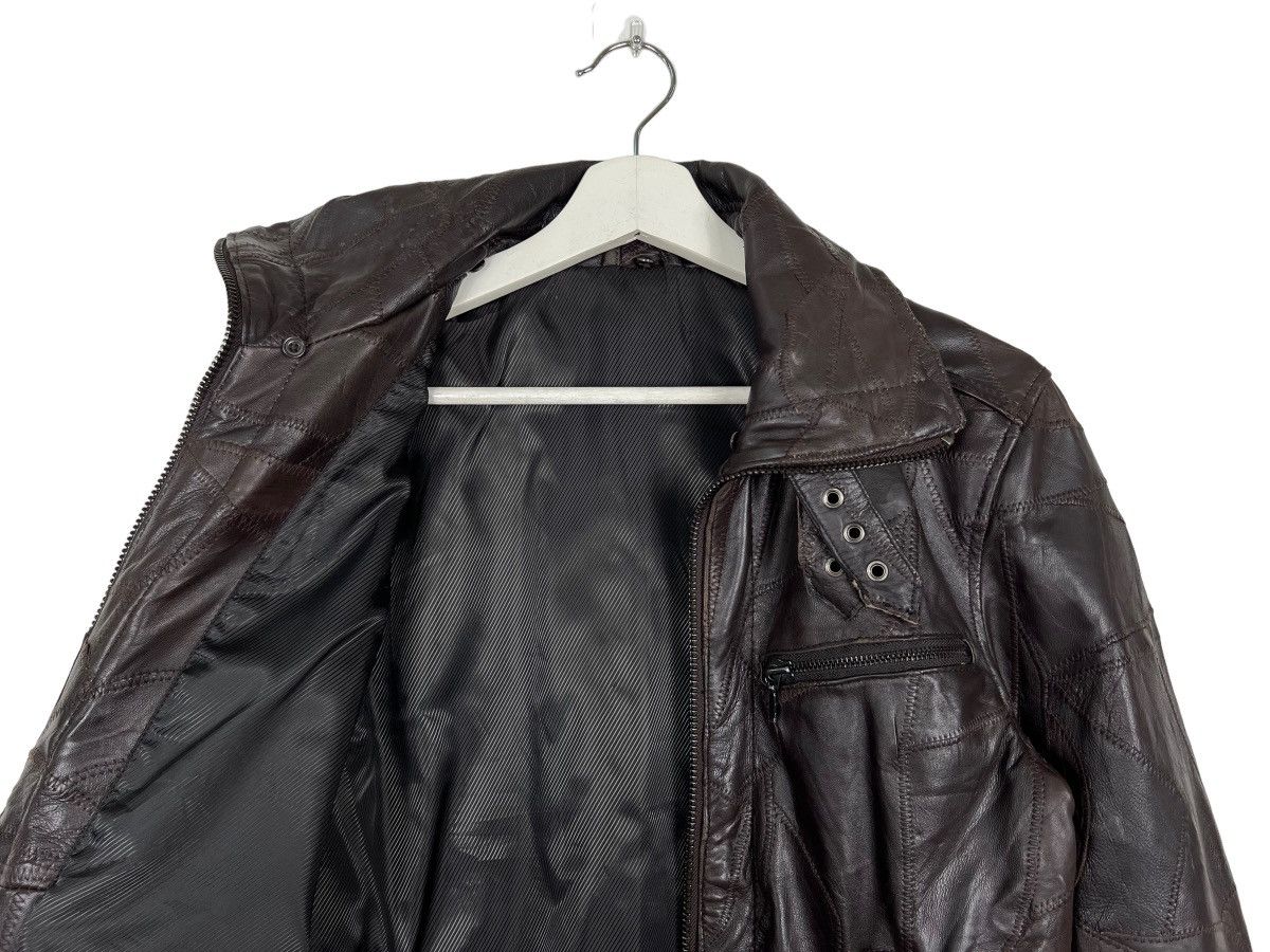Japanese Brand 🔥 ALL THE WAY PATCHWORK SHEEPSKIN LEATHER BIKER MOTO STYLE Size US M / EU 48-50 / 2 - 10 Thumbnail