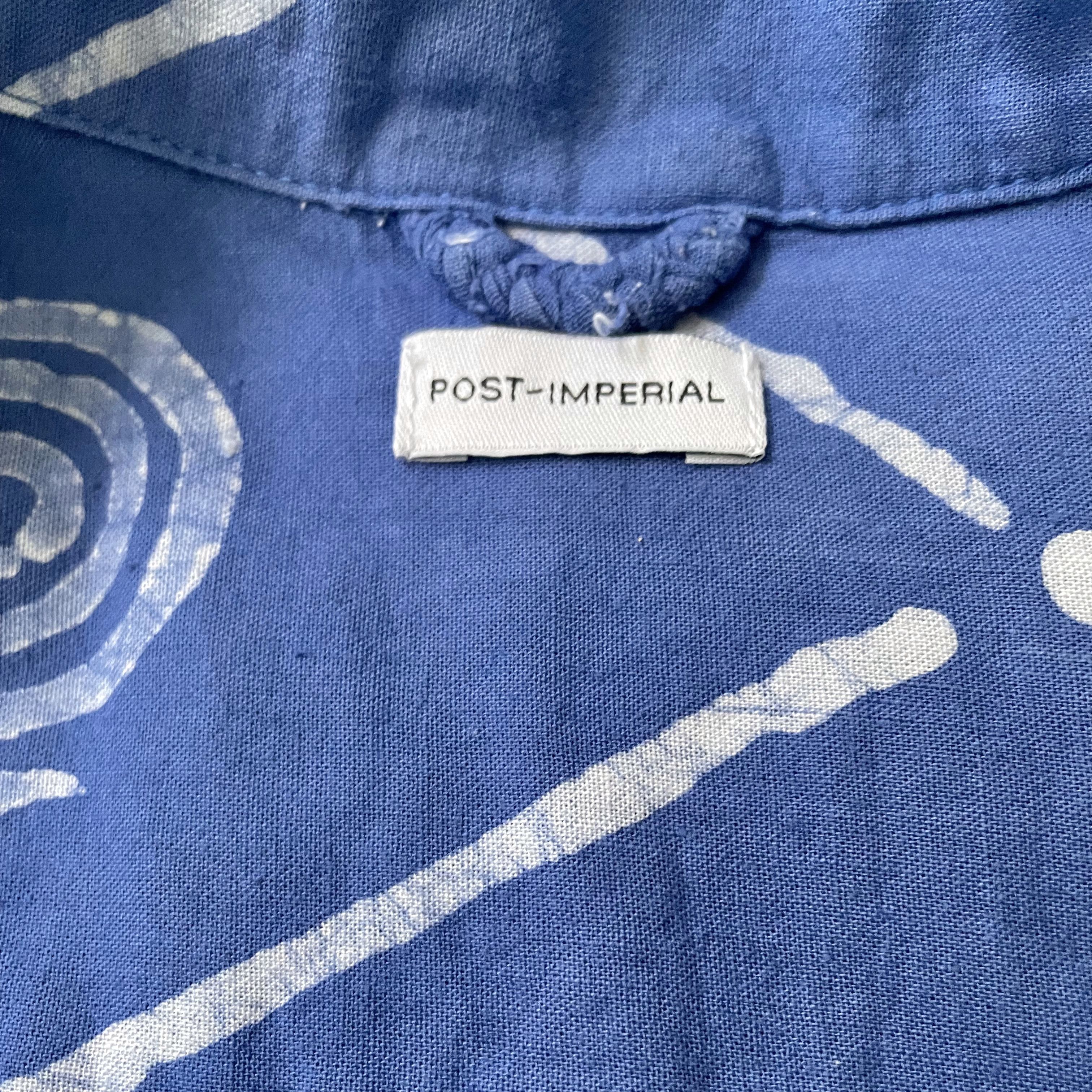 Post-Imperial Post-Imperial Azure Blue ‘Ijebu’ Adire Camp Shirt - L Size US L / EU 52-54 / 3 - 4 Thumbnail