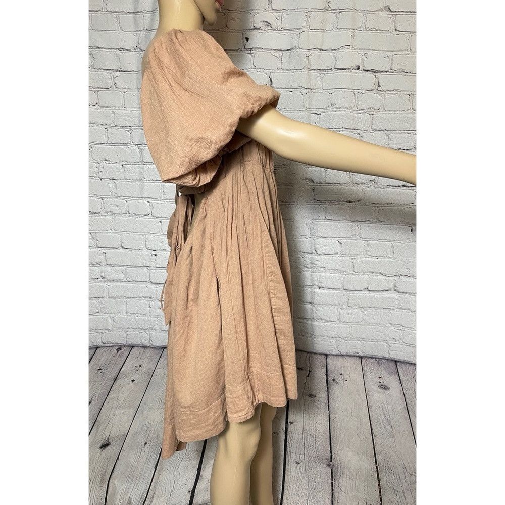 Free People NWT New Free People Marina Mini Light Brown Cotton Dress Si Size M / US 6-8 / IT 42-44 - 4 Thumbnail
