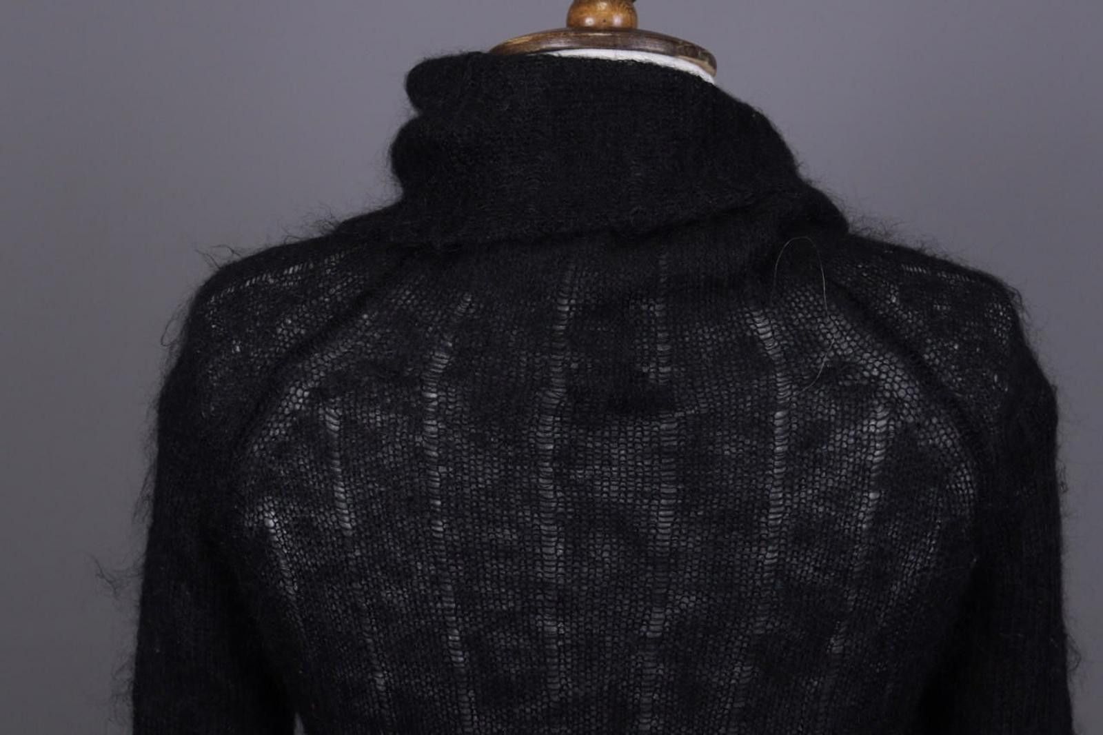 BILLTORNADE Bill Tornade Black Mesh Turtle Neck Knit Sweater Size S Size S / US 4 / IT 40 - 12 Thumbnail