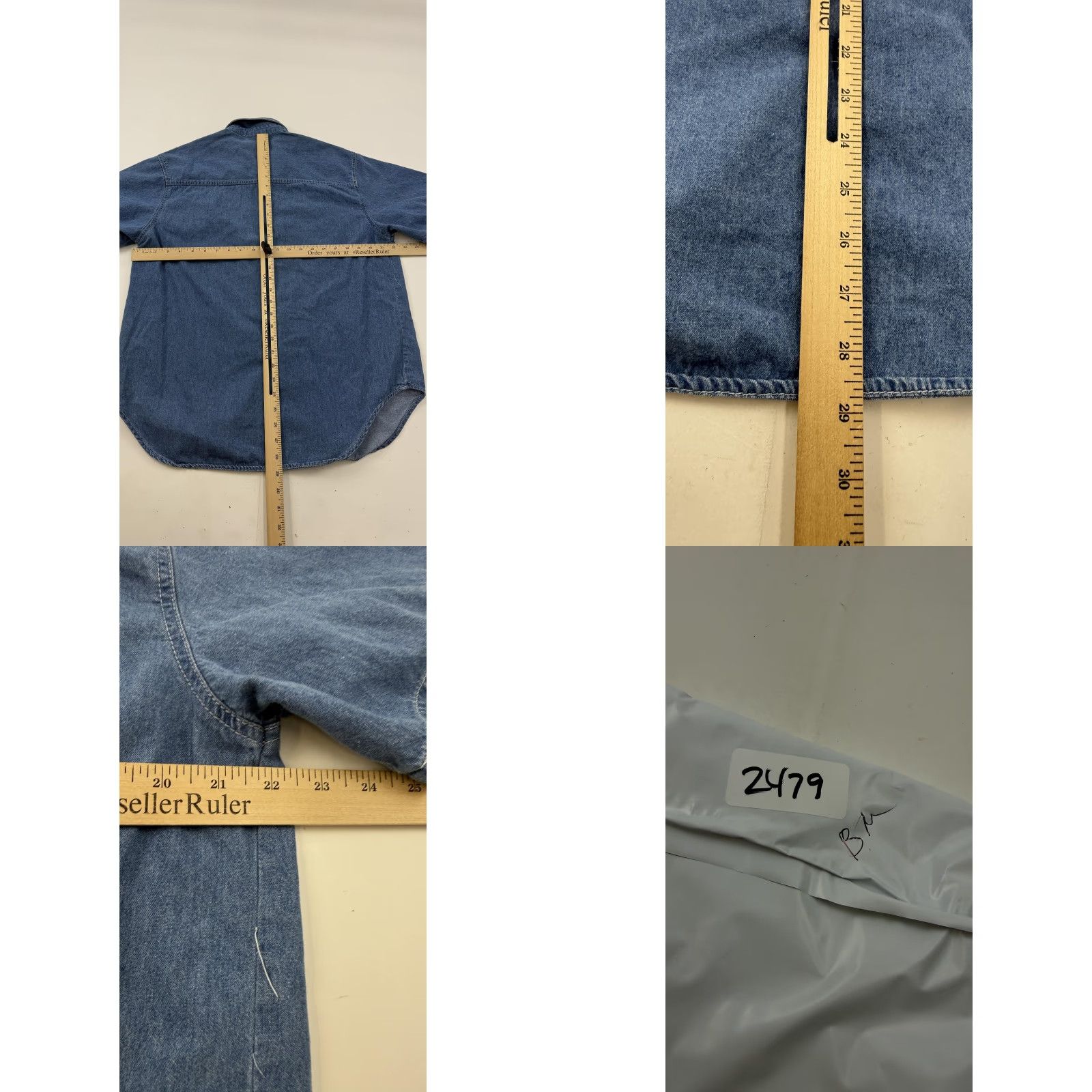 Denime VINTAGE Debbie Green Denim Shirt Womens L Blue Floral Embroidered Birdhouse 90s Shirt Womens Large Embroidered Birdhouse Floral 90s Size L / US 10 / IT 46 - 8 Thumbnail